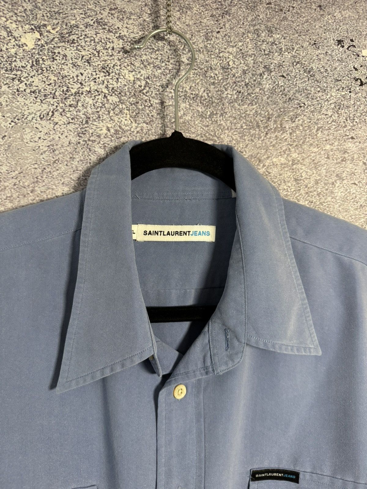 Designer × Saint Laurent Paris × Vintage Vintage Saint Laurent Jeans Shirt y2k XL size Size US XL / EU 56 / 4 - 8 Thumbnail
