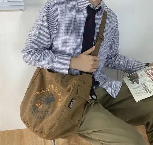 Japanese Brand 90s retro cartoon graphic canvas shoulder bag crossbody y2k Size ONE SIZE - 1 Thumbnail