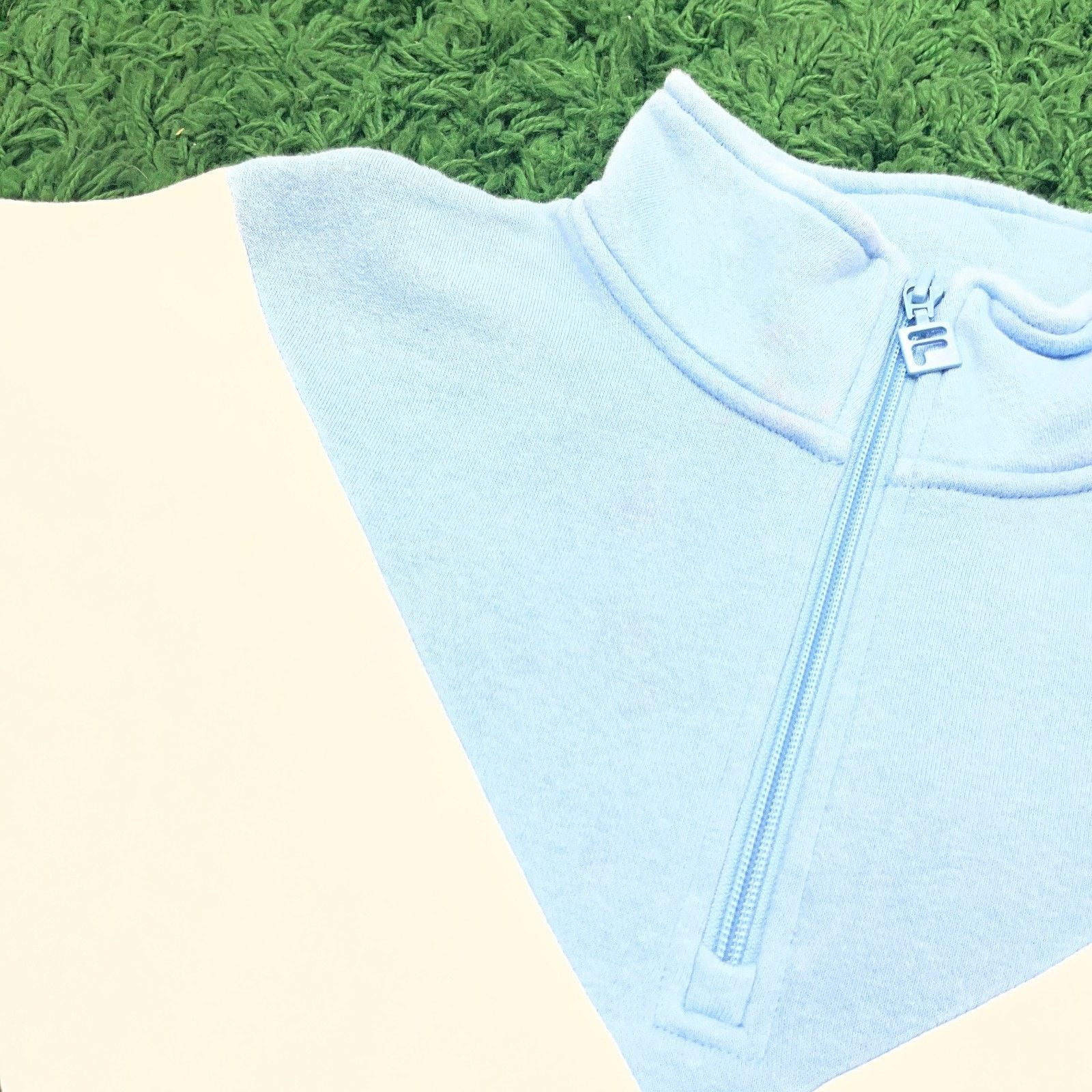 Fila × Vintage Fila Women's 1/4 Zip Pullover Sweatshirt Sweater Blue Black Size M / US 6-8 / IT 42-44 - 5 Thumbnail