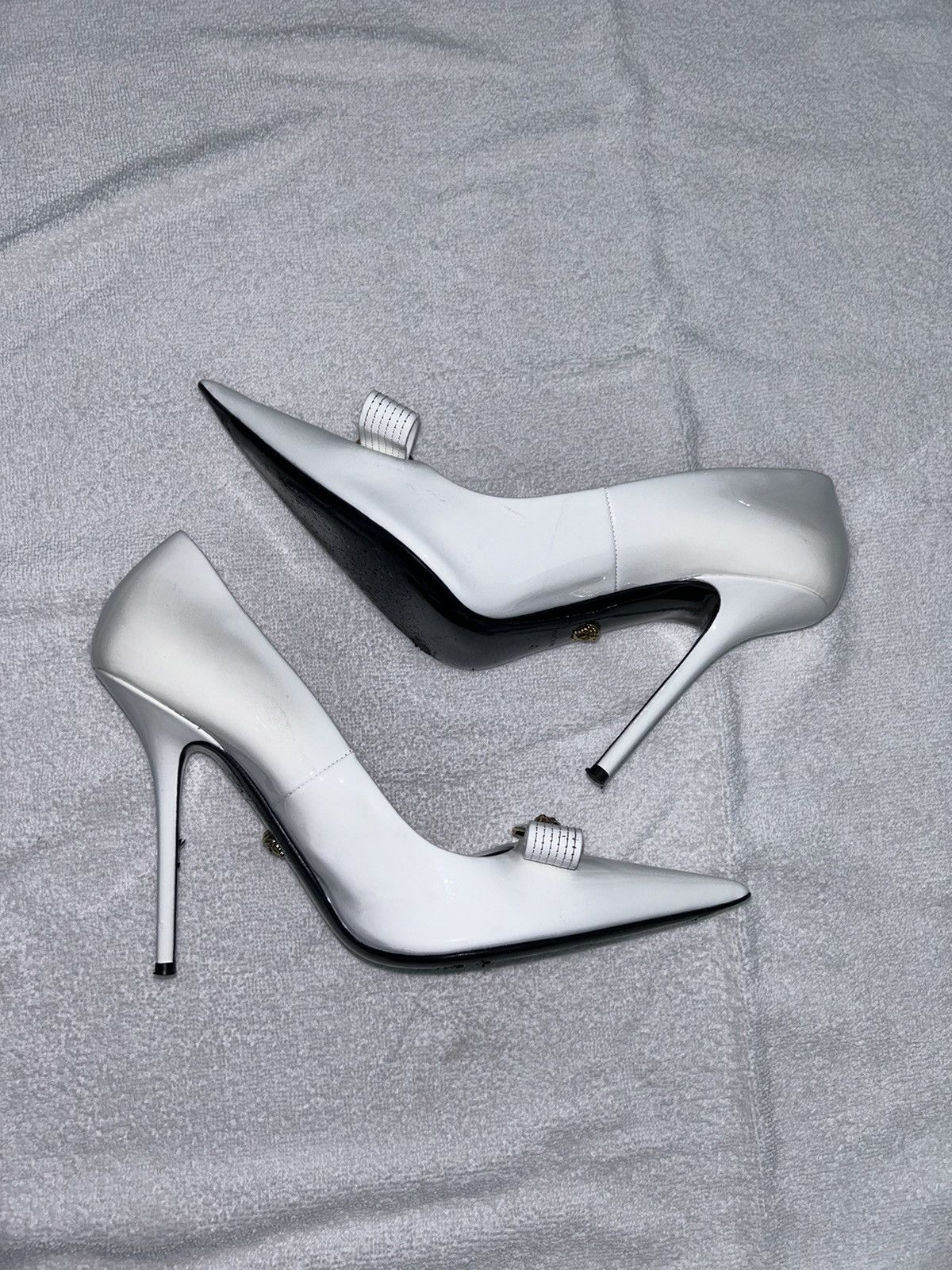 Versace VERSACE - GIANNI RIBBON PUMPS 110 MM Size US 11 / IT 41 - 3 Thumbnail