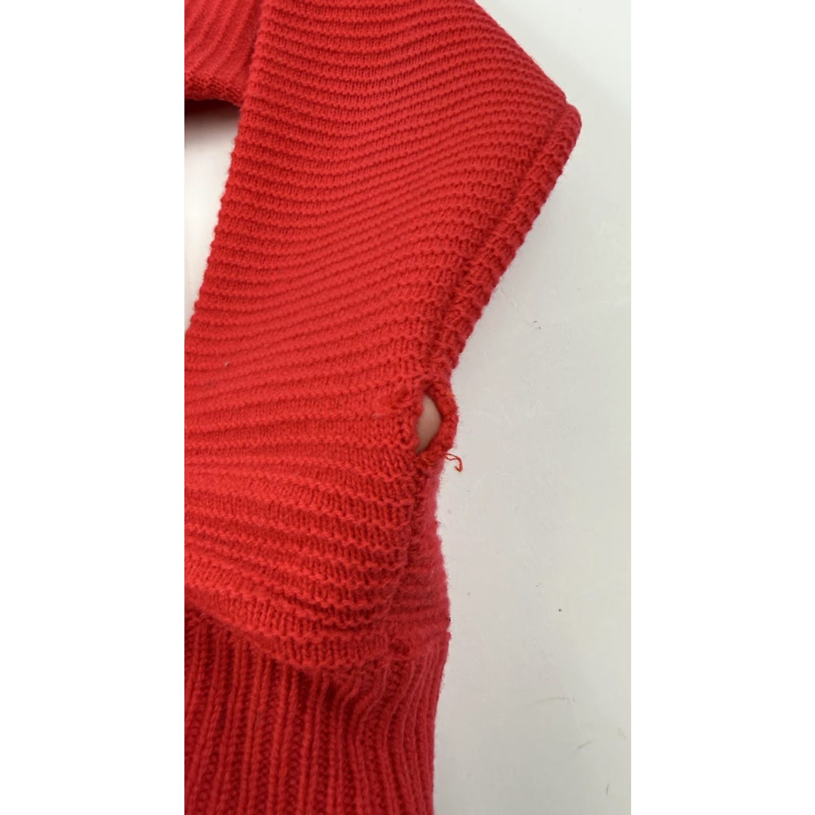J.Crew J.Crew Sweater Womens Small Red 100% Wool Crewneck Side Zip Pullover Knit Size S / US 4 / IT 40 - 6 Thumbnail