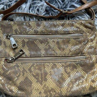 Hobo Hobo Mara Autumn Python Brown Snakeskin Leather Purse Should Size ONE SIZE - 2 Thumbnail