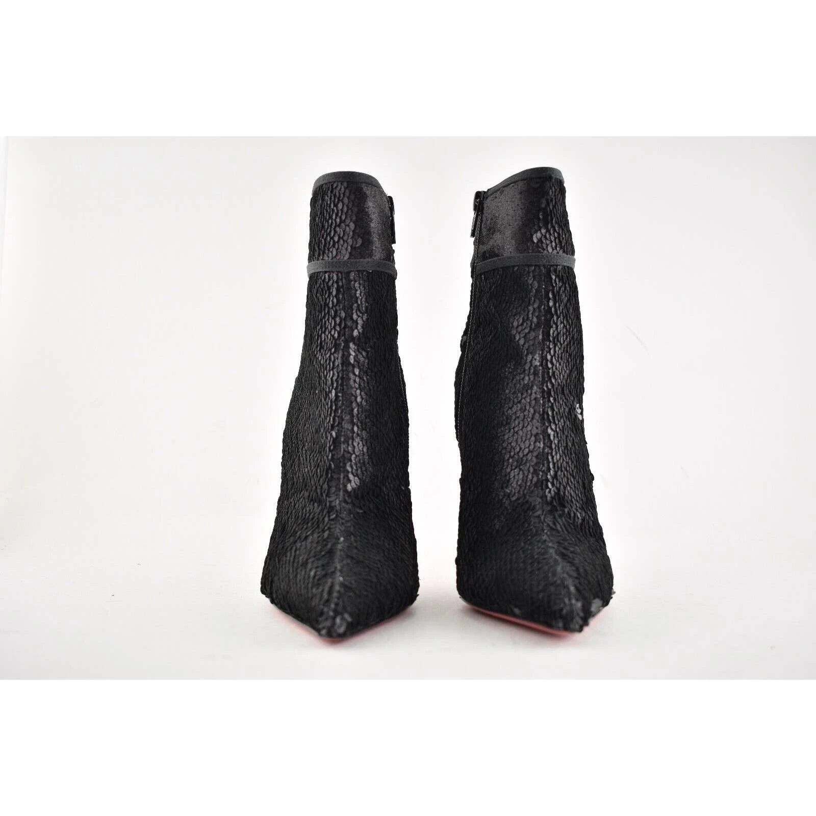 Christian Louboutin Christian Louboutin Moulakate 100 Black Sequin Glitter Heel Size US 5.5 / IT 35.5 - 6 Thumbnail