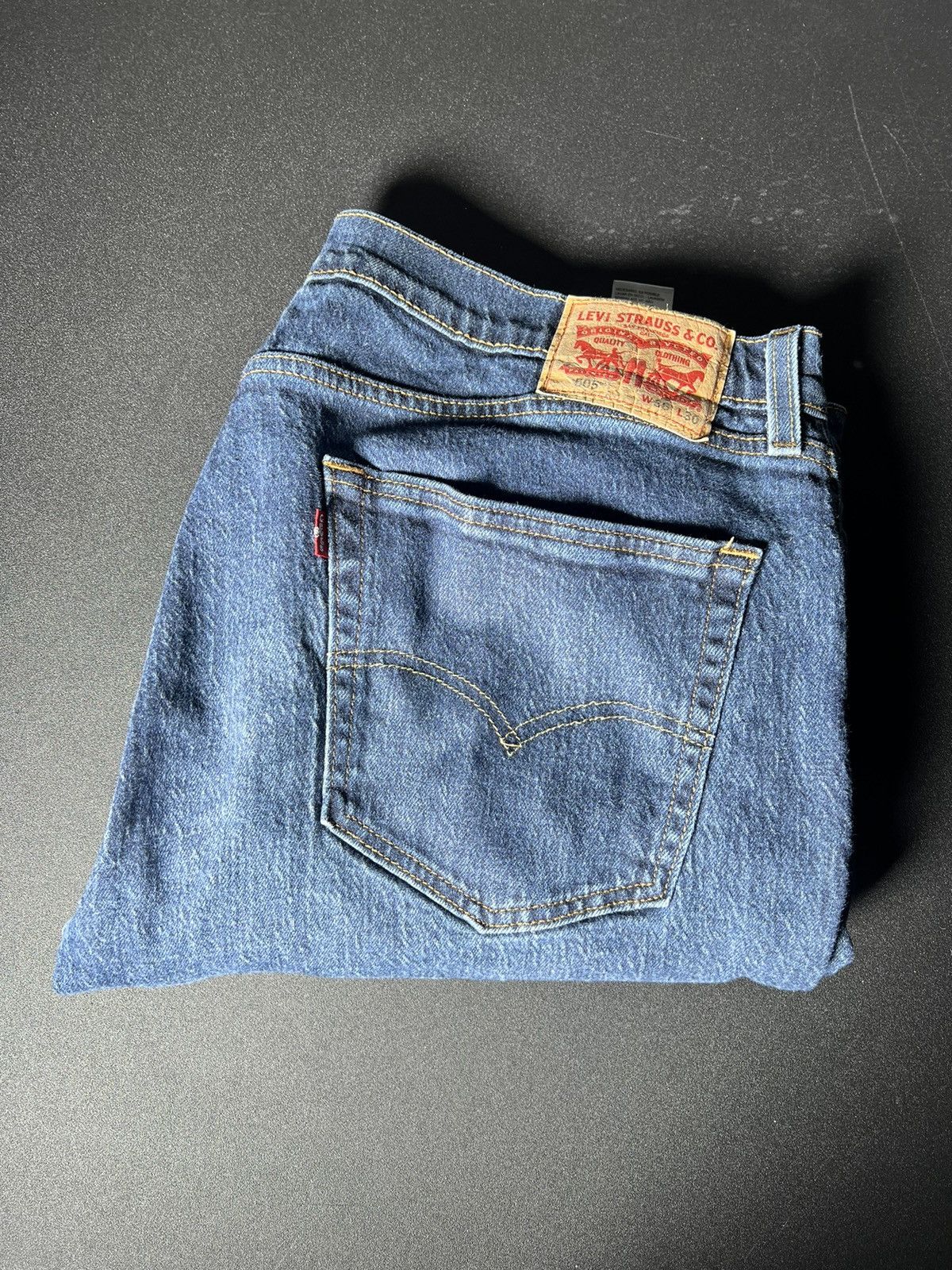 Levi's Levis 505 Denim Jeans Size 36 x 30 Worn Size US 36 / EU 52 - 6 Thumbnail