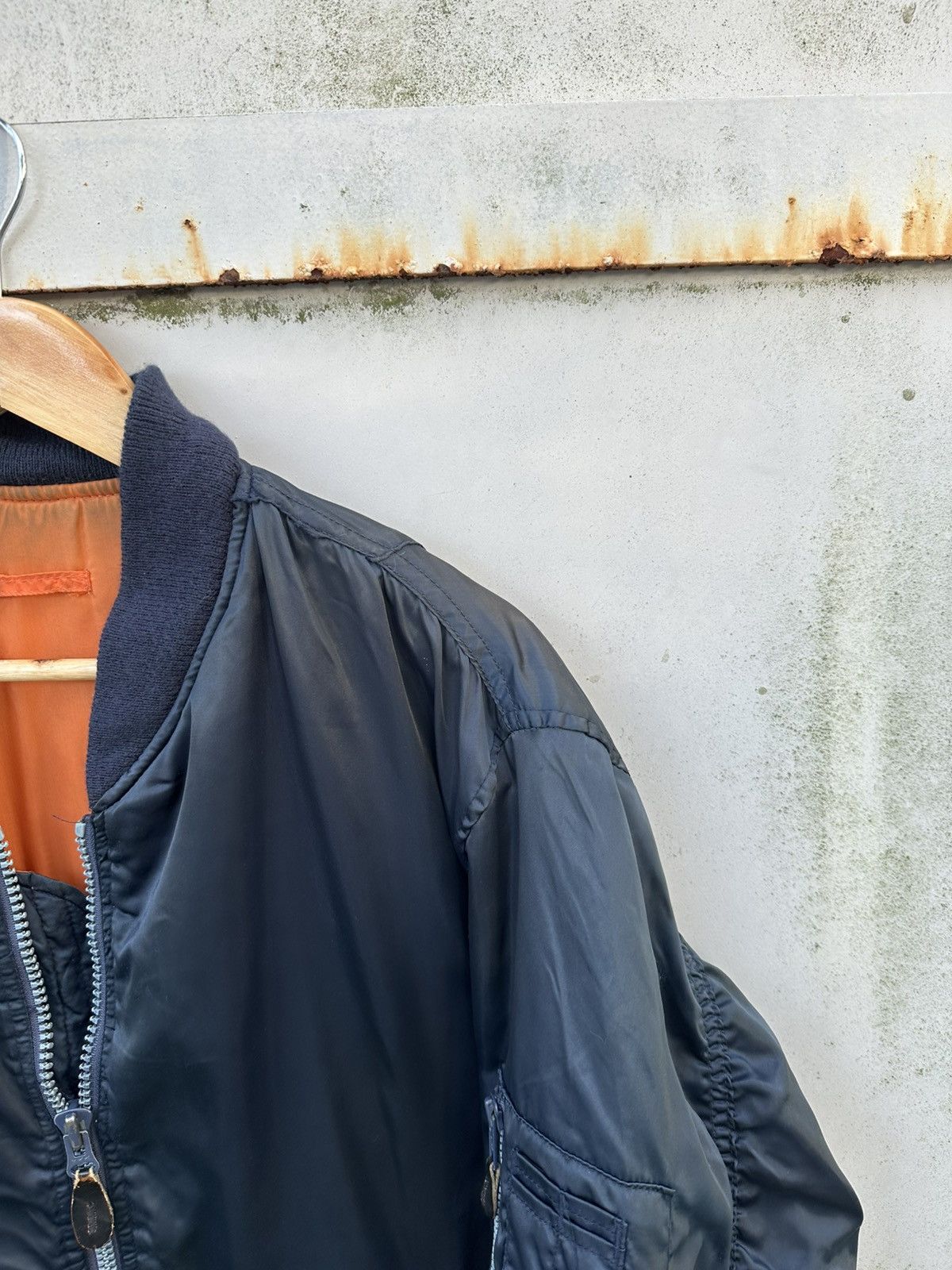 Vintage 🪖Vintage THRASHED MA-1 Man Intermediate Bomber Jacket Size US M / EU 48-50 / 2 - 10 Thumbnail