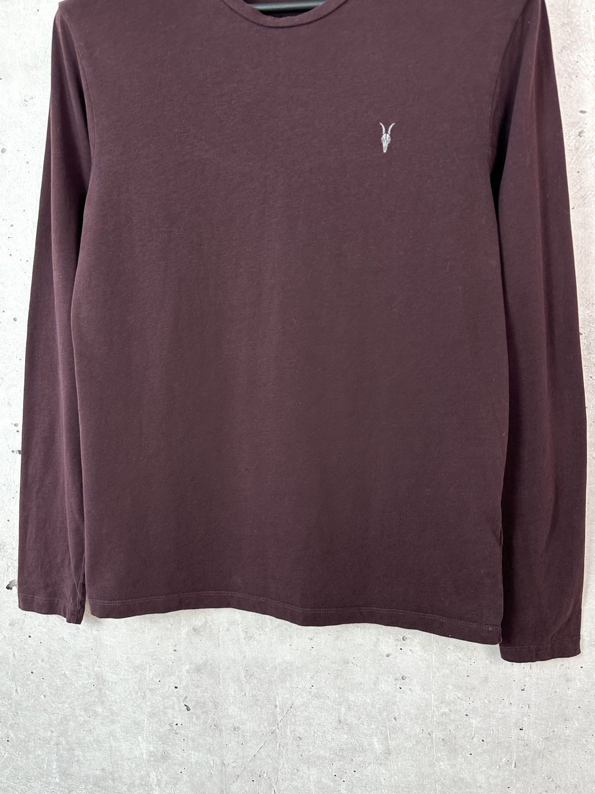 Allsaints Allsaints Brace Crew Neck Cotton Burgundy Men’s Long Sleeve Size US S / EU 44-46 / 1 - 5 Thumbnail