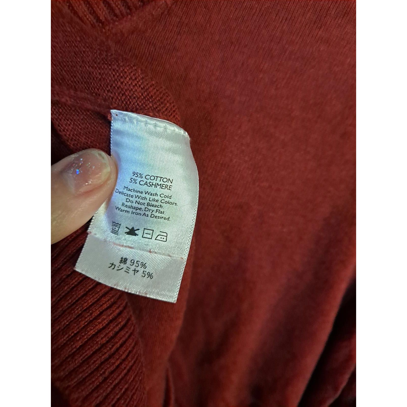 Eddie Bauer Eddie Bauer Red V Neck Sweater Size Large Size US L / EU 52-54 / 3 - 3 Thumbnail