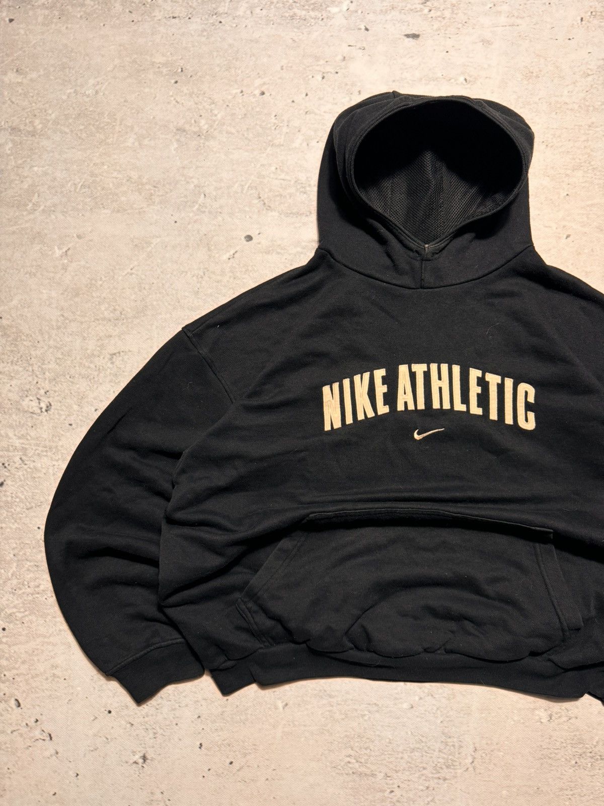 Nike × Vintage NIKE ATHLETIC VINTAGE CENTER LOGO OVERSIZE BOXY HOODIE Size US XL / EU 56 / 4 - 2 Thumbnail
