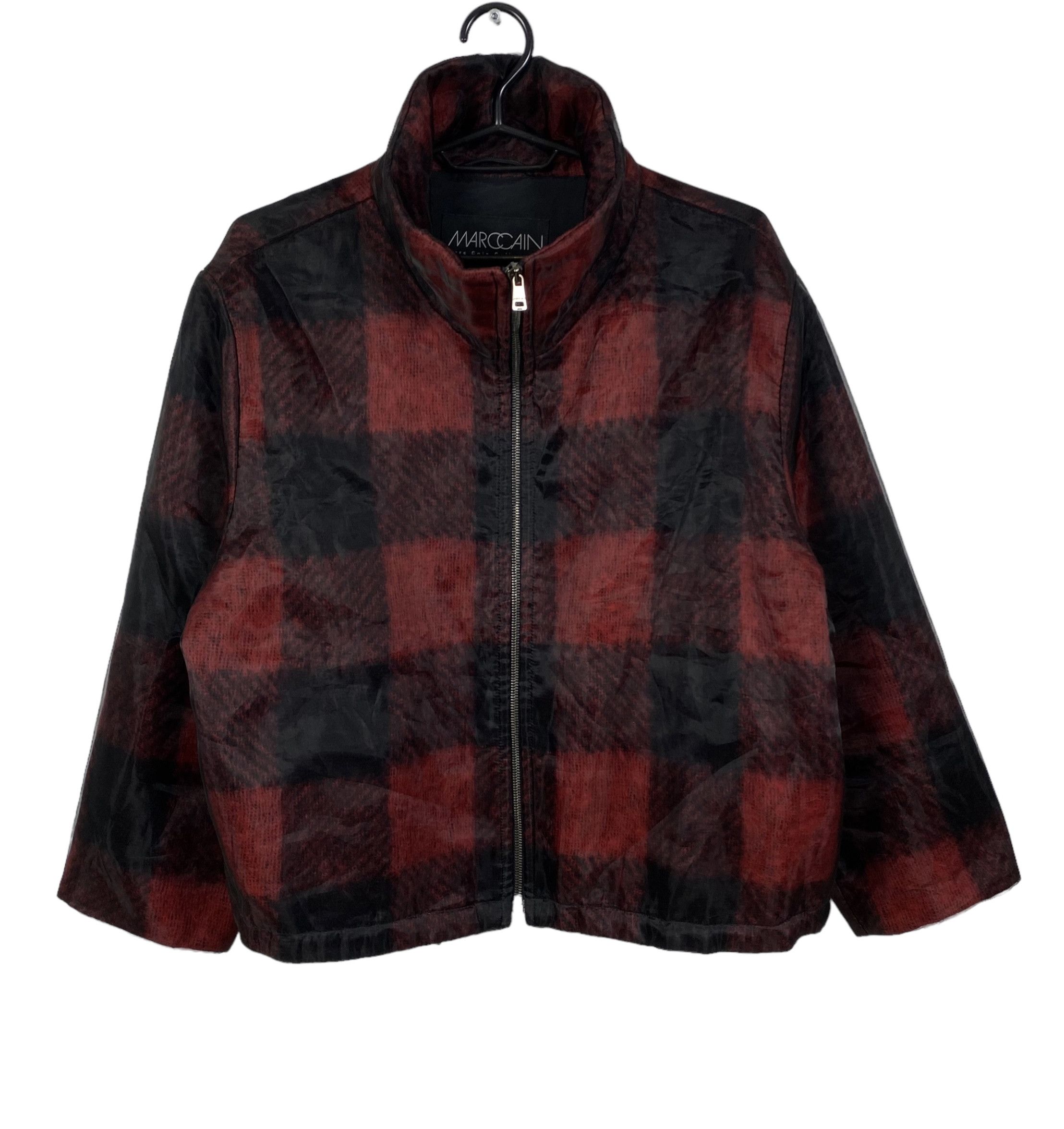 Other Marc Cain Checkered Jacket Wool-Mohair Outside Mesh size 4 Size L / US 10 / IT 46 - 11 Thumbnail