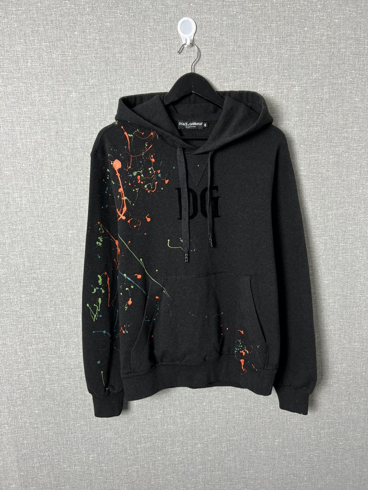 Dolce & Gabbana RARE DOLCE AND GABBANA PAINT SPLATTER HOODIE D&G CENTER LOGO Size US S / EU 44-46 / 1 - 2 Thumbnail