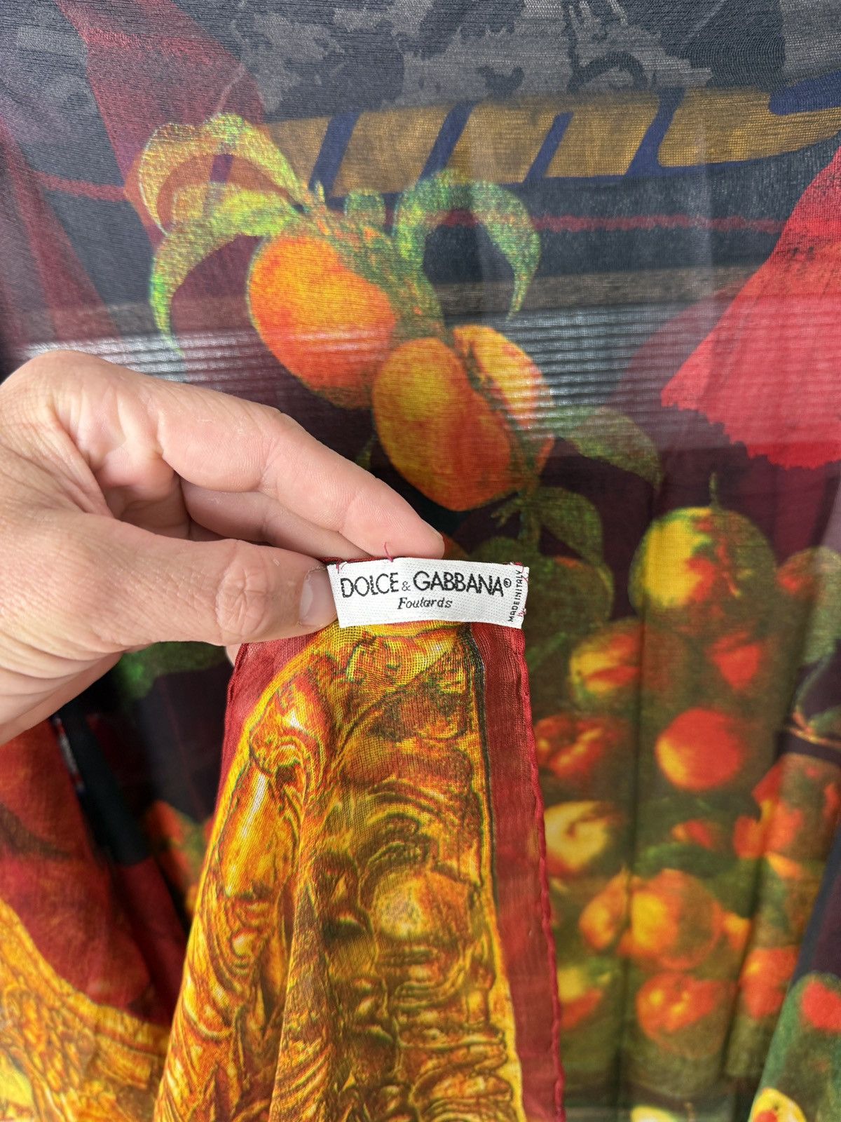 Dolce & Gabbana DOLCE & GABBANA SILK SCARF FRUITS Size ONE SIZE - 7 Thumbnail