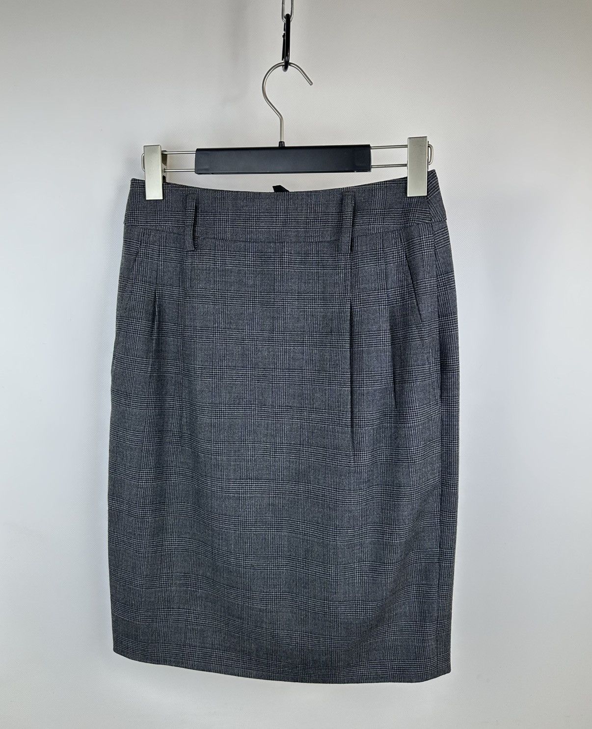 Akris Akris Punto Women's Gray Plaid Skirt Suit Set - US 4 / FR 36 Size S / US 4 / IT 40 - 7 Thumbnail