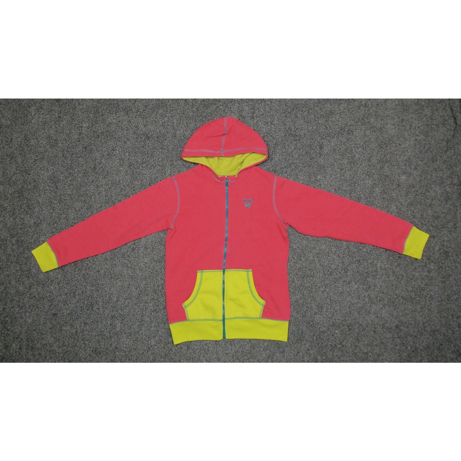 Nike Nike Late 2000s Y2K Neon Colorblock Spellout Hoodie Size S / US 4 / IT 40 - 5 Thumbnail