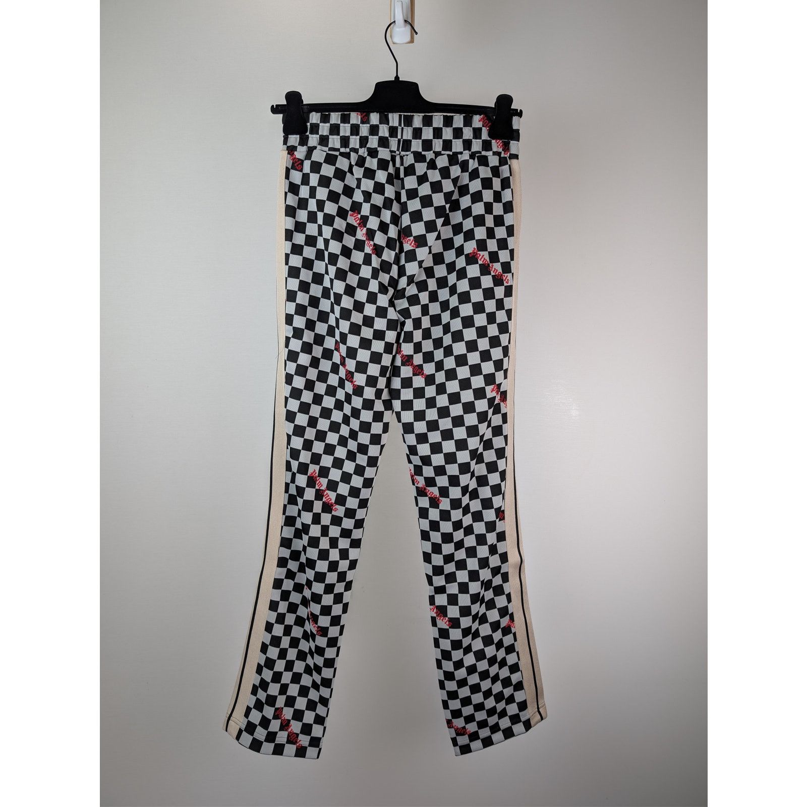 Palm Angels o1rshd1 Jacquard Damier Classic Track Pants in Black / Red Size US 32 / EU 48 - 17 Thumbnail