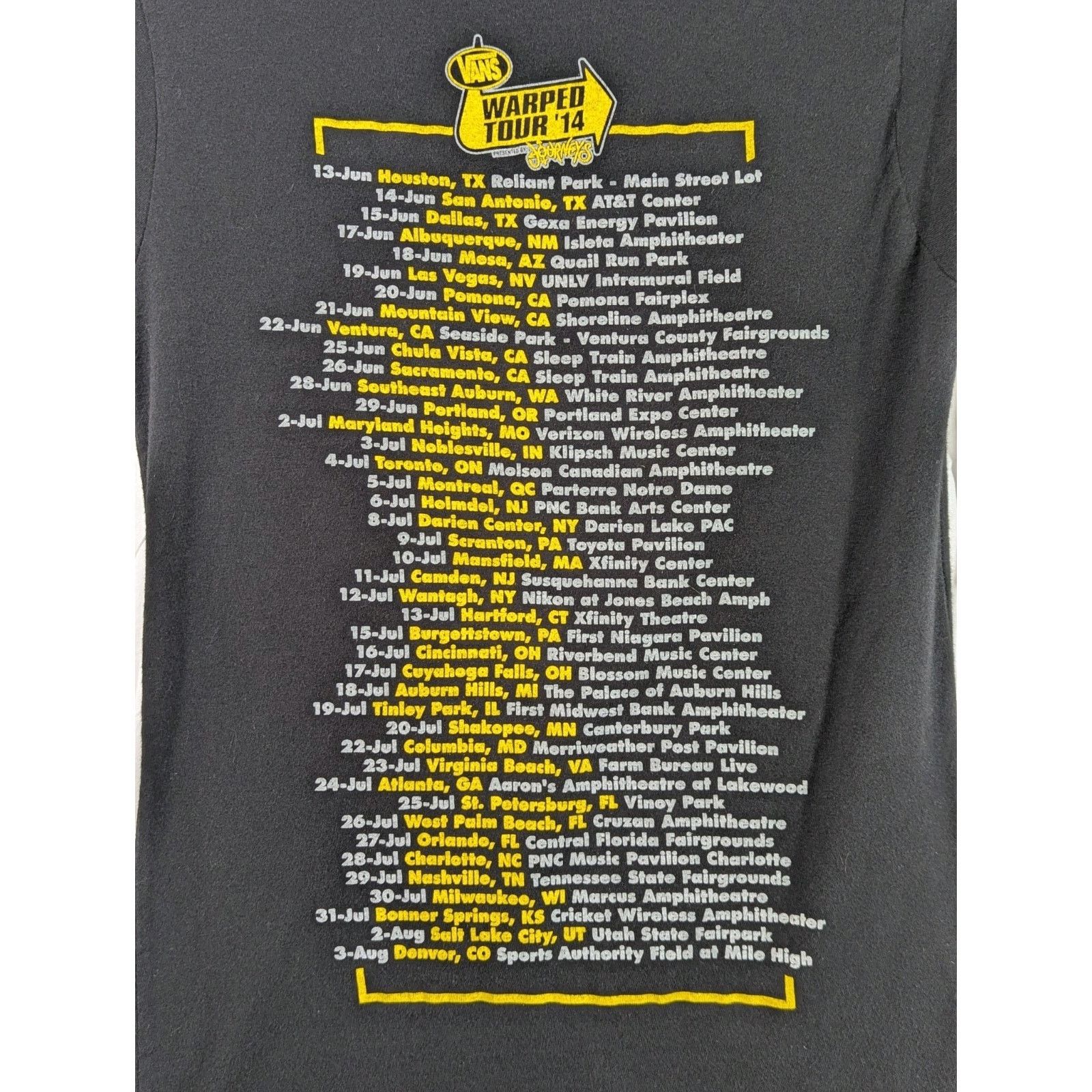 Tultex 2014 Vans Warped Tour Graphic Babydoll Tee - Women's M Size M / US 6-8 / IT 42-44 - 5 Thumbnail