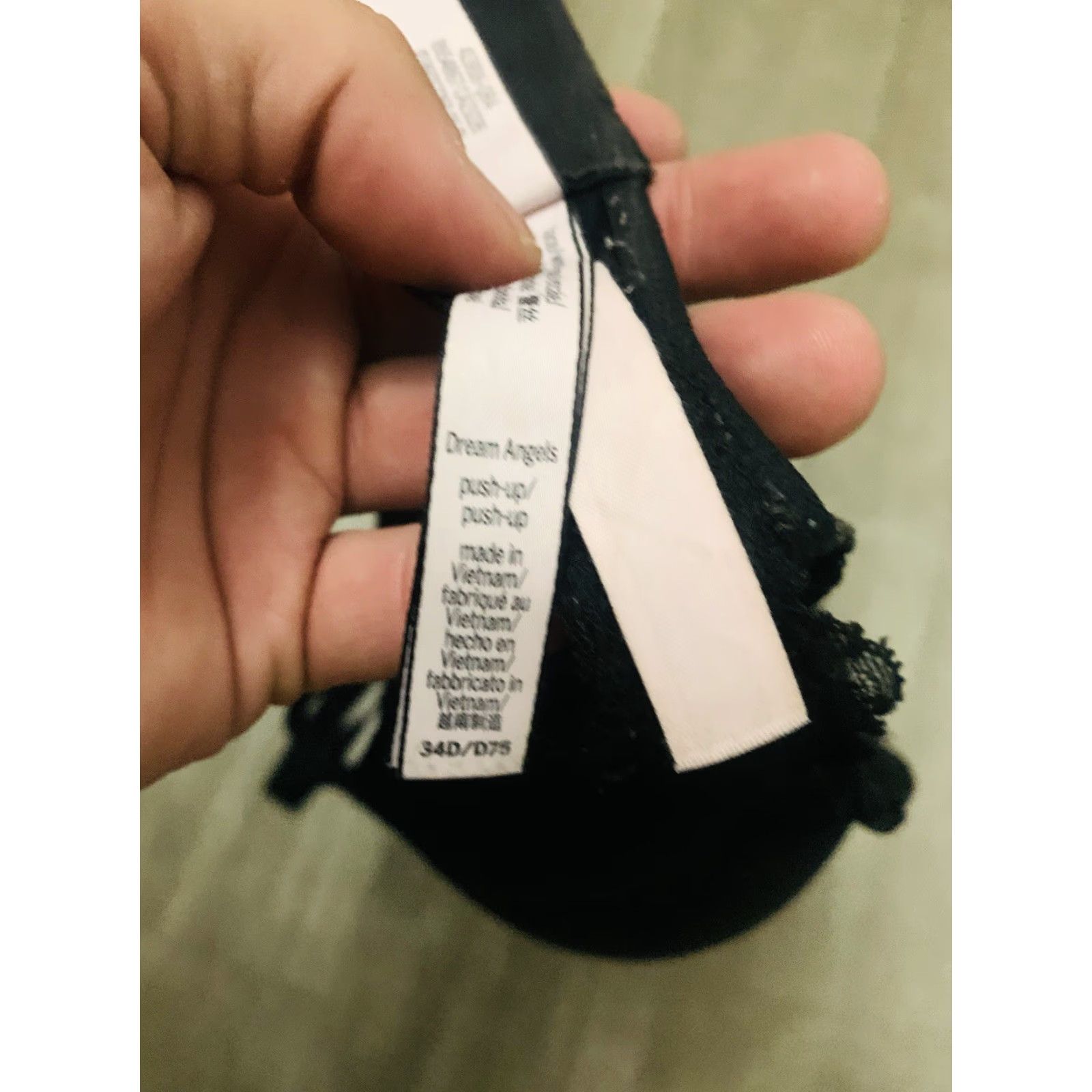 Victoria's Secret Victoria's Secret DREAM ANGELS Push Up Bra 34D Black Lace Black Lace 34D Womens Bra Size ONE SIZE - 5 Thumbnail