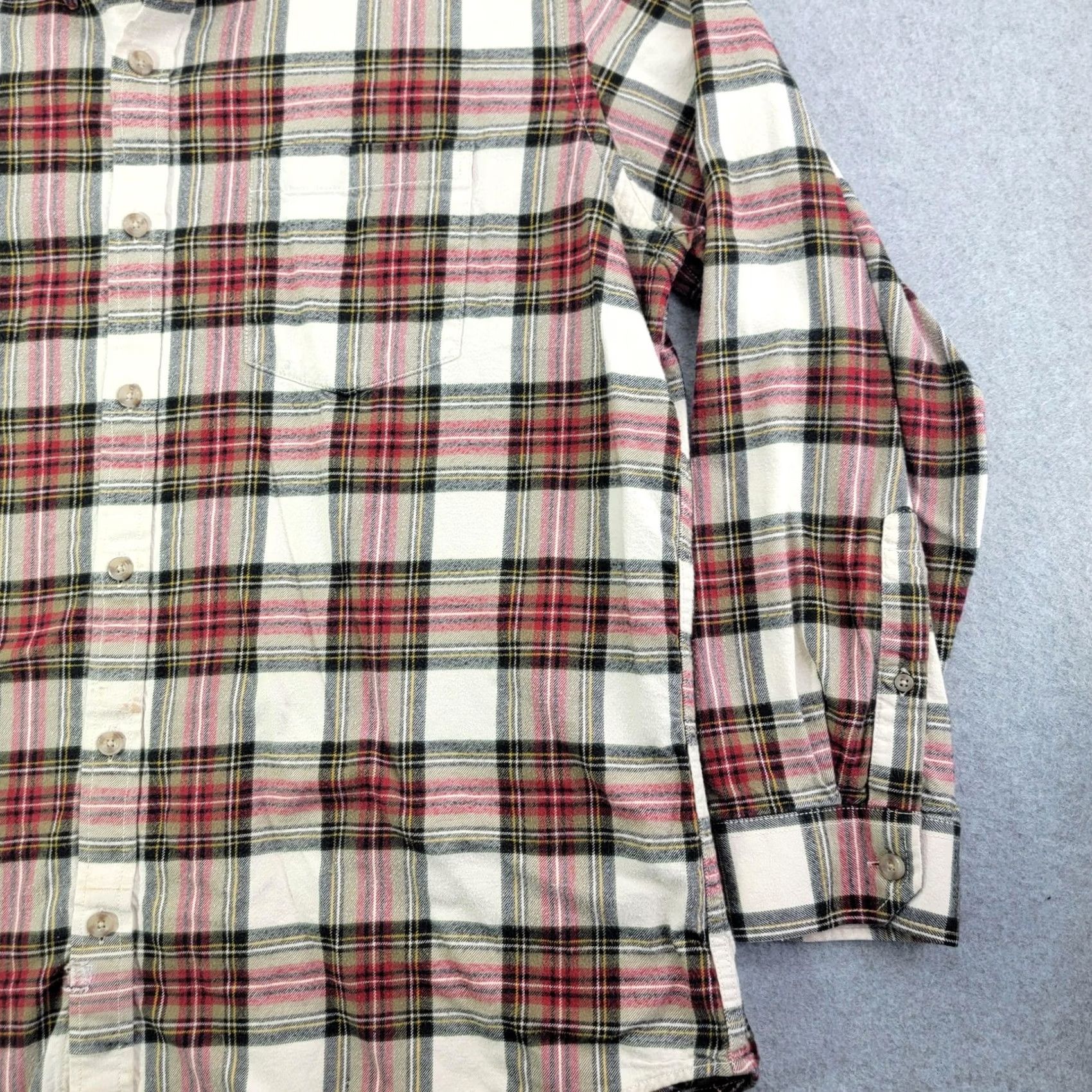 Eddie Bauer VINTAGE Eddie Bauer Shirt Mens XL White Plaid Long Sleeve Flannel Button Front Relaxed Size US XL / EU 56 / 4 - 4 Thumbnail