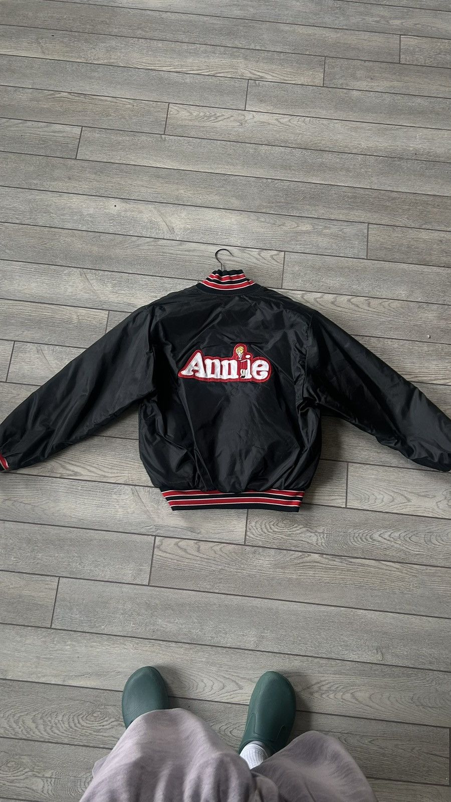 Vintage Black annie Varsity jacket Size US M / EU 48-50 / 2 - 3 Thumbnail