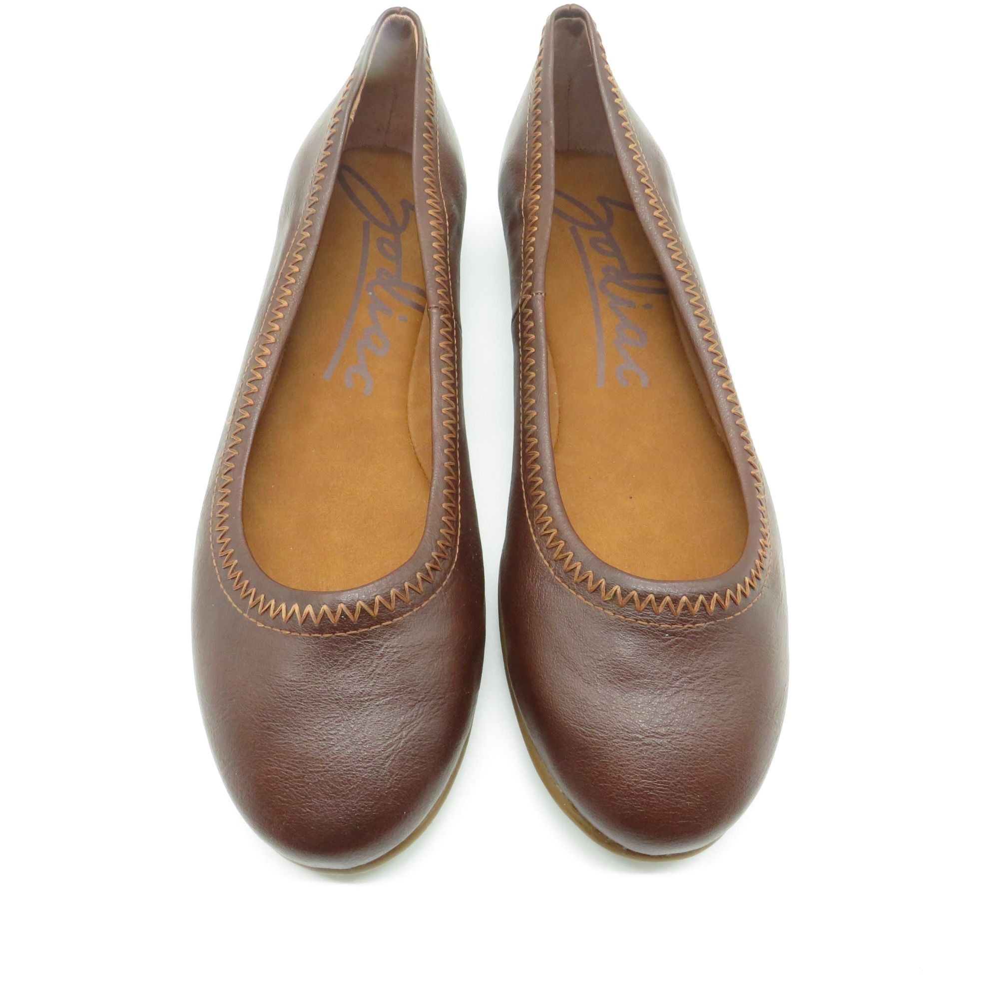 Other Zodiac Brown Leather Ballet Flats Women's Size 9M Slip-On Co Size US 8 / IT 38 - 1 Thumbnail