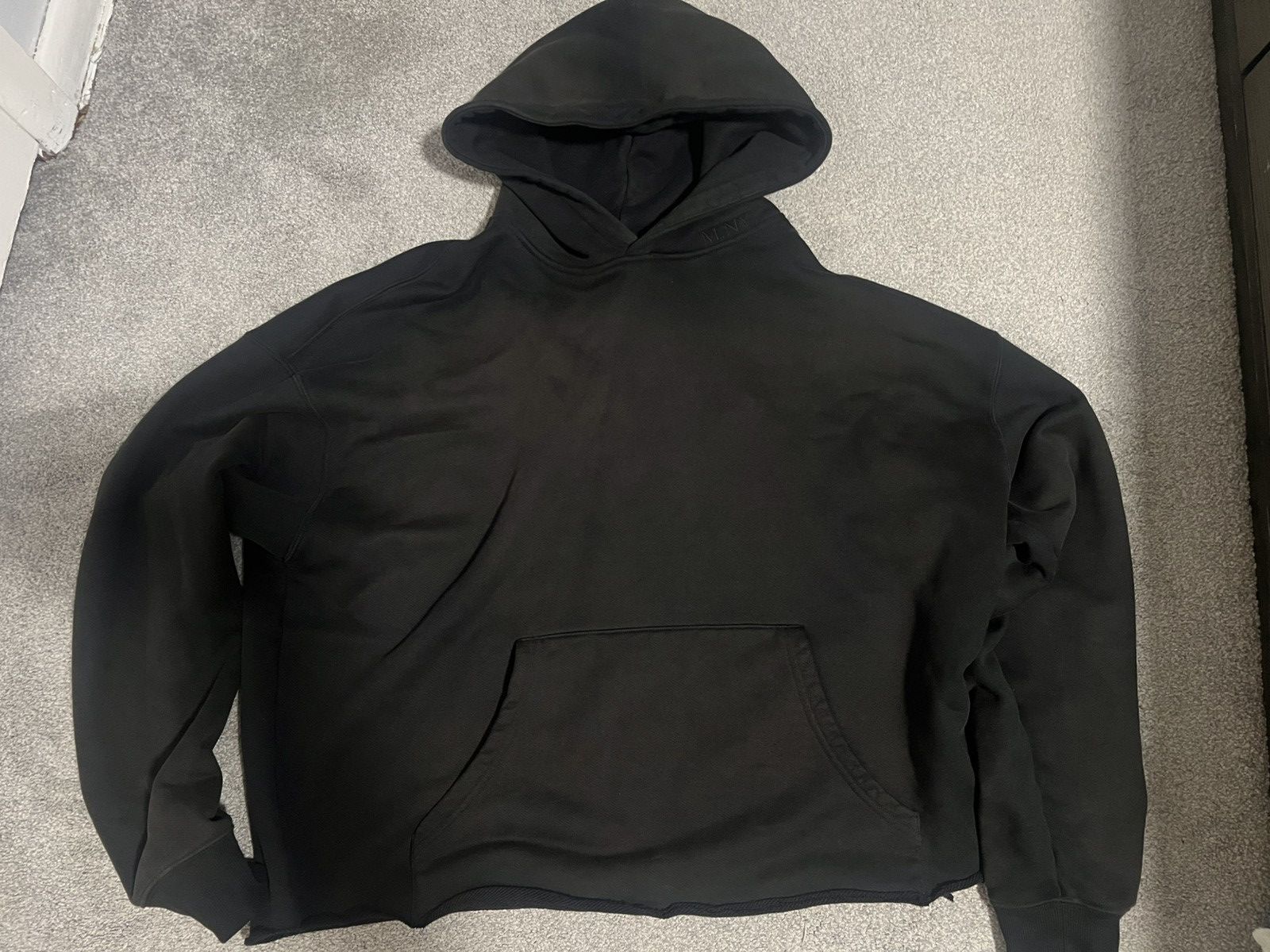 Minted New York Washed Black Cropped Hoodie Size US L / EU 52-54 / 3 - 2 Thumbnail