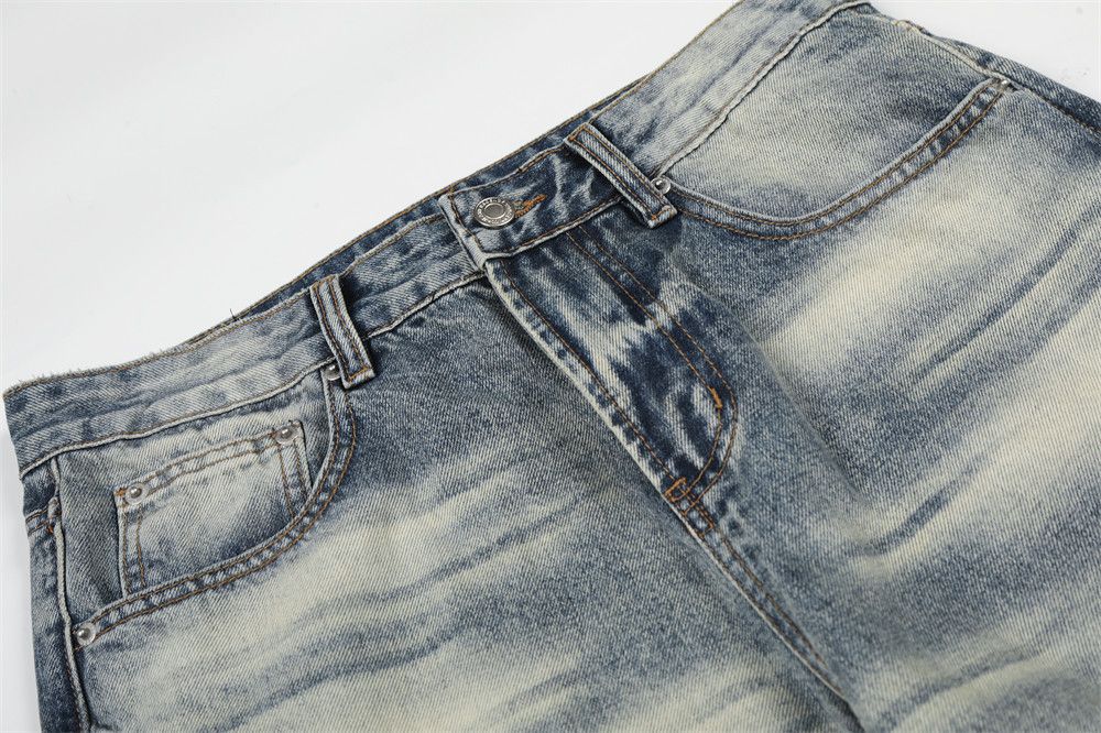 Vintage Punk Retro Gradient Washed Jeans for Men Size US 32 / EU 48 - 3 Thumbnail
