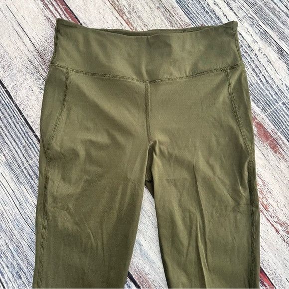 Vuori Vuori Olive Green Women's Active Leggings Size 34" / US 12 / IT 48 - 3 Thumbnail
