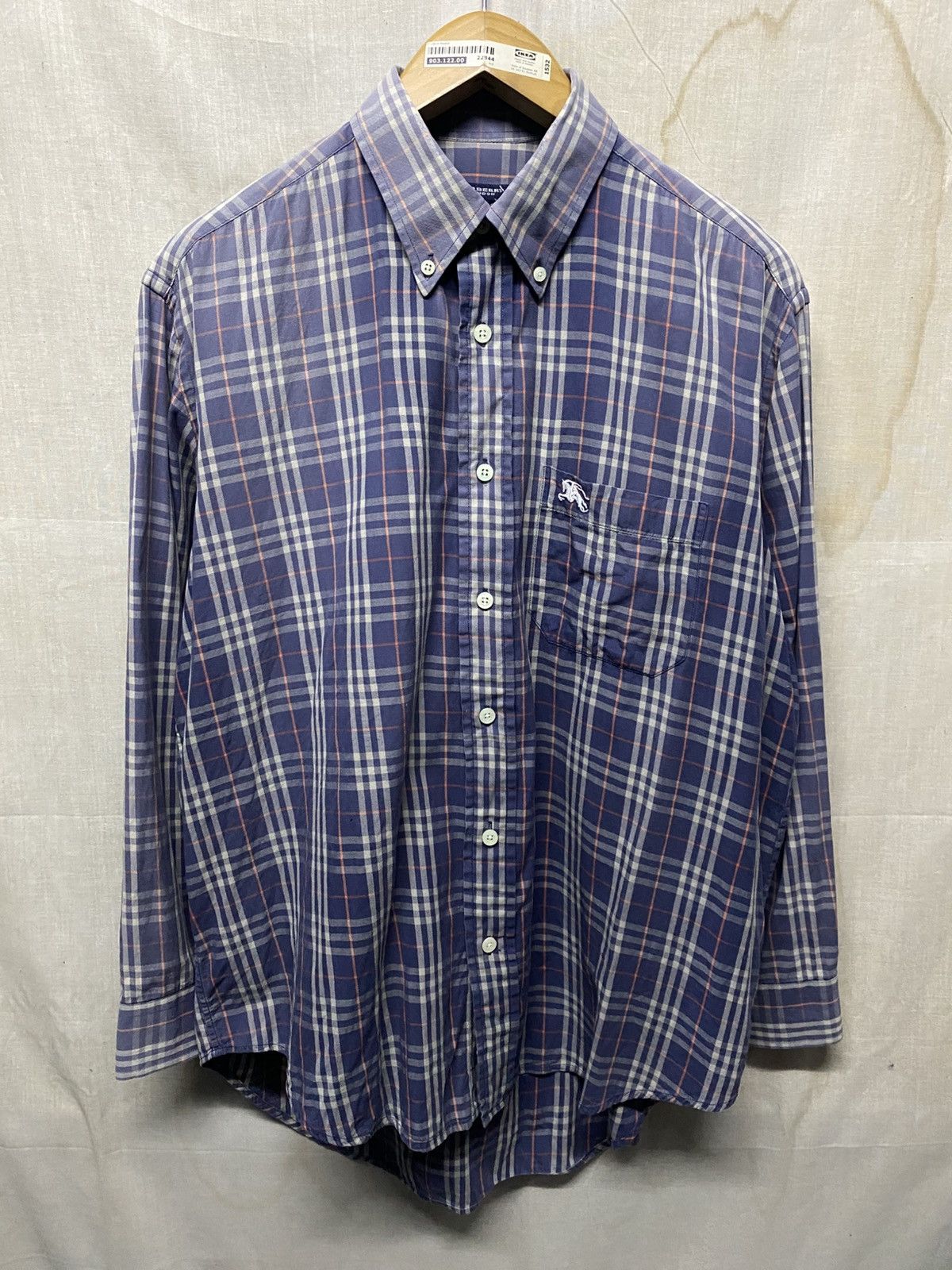 Burberry Vintage Burberry London Nova Check Sunfaded Button Down Size US M / EU 48-50 / 2 - 2 Thumbnail