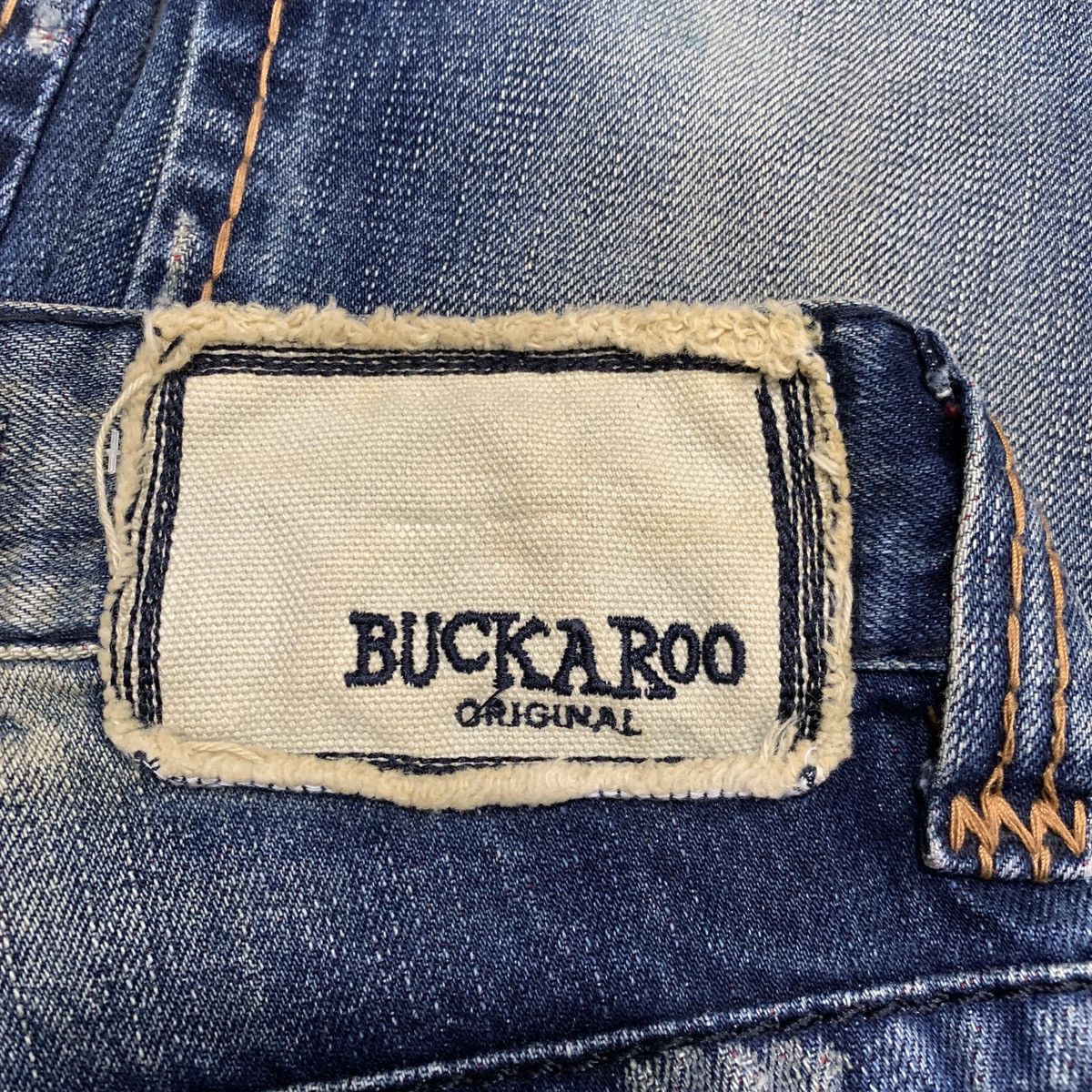 If Six Was Nine 2000’s Buckaro Distressed Flared Bootcut Jeans Pants Size US 30 / EU 46 - 8 Thumbnail