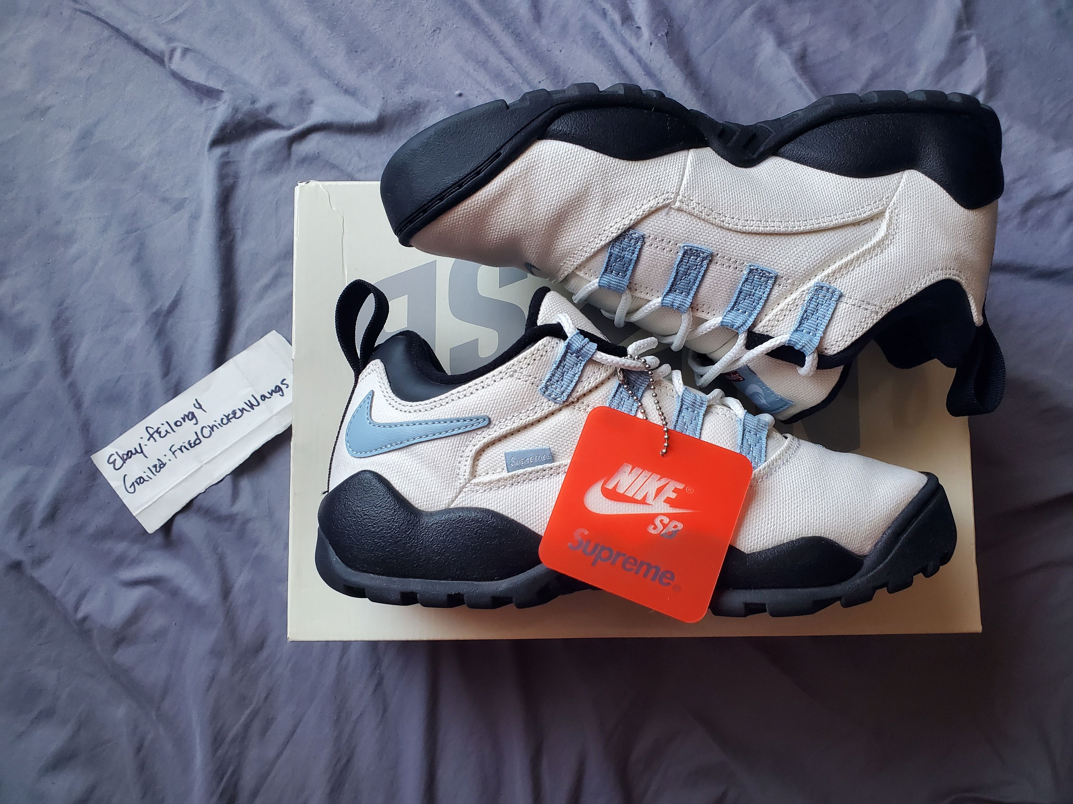 Nike × Supreme Size 7.5M/9W - Nike SB Darwin Low Supreme Sail Size US 7.5 / EU 40-41 - 1 Thumbnail
