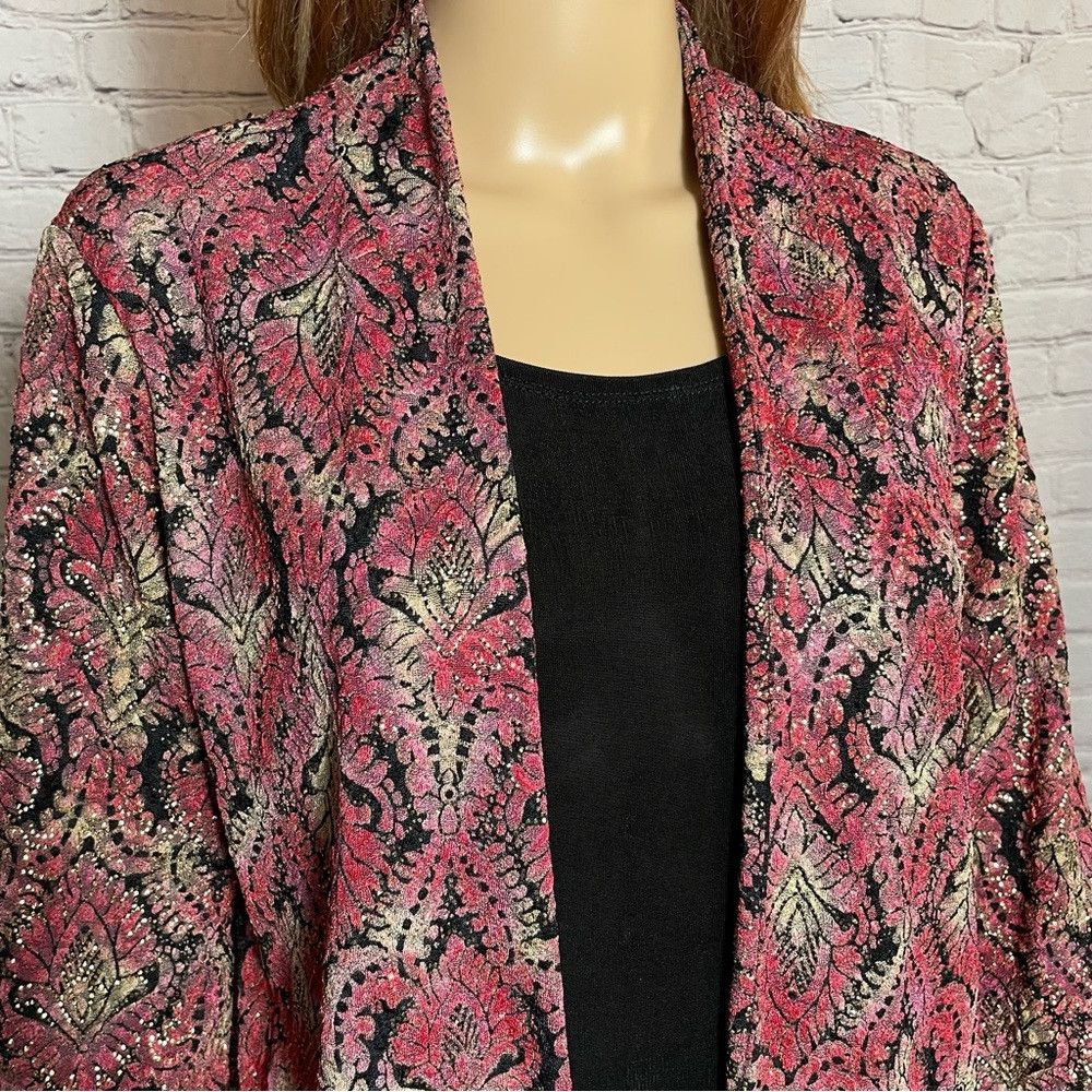 JM Collection JM Collection Layered Cardigan With Attached Top Size M Pet Size M / US 6-8 / IT 42-44 - 3 Thumbnail