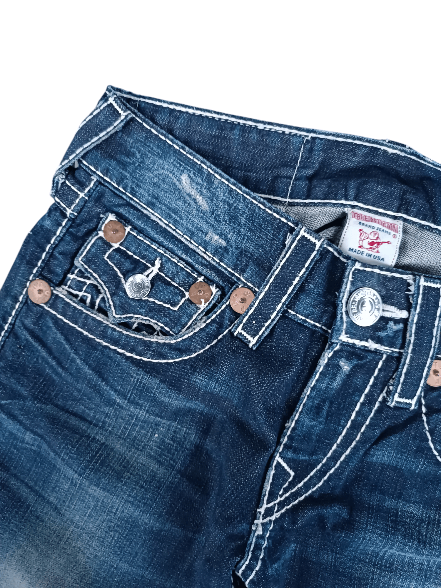 True Religion Vintage 2000 True Religion Billy Big T Grunge Flare Jeans Size US 30 / EU 46 - 8 Thumbnail