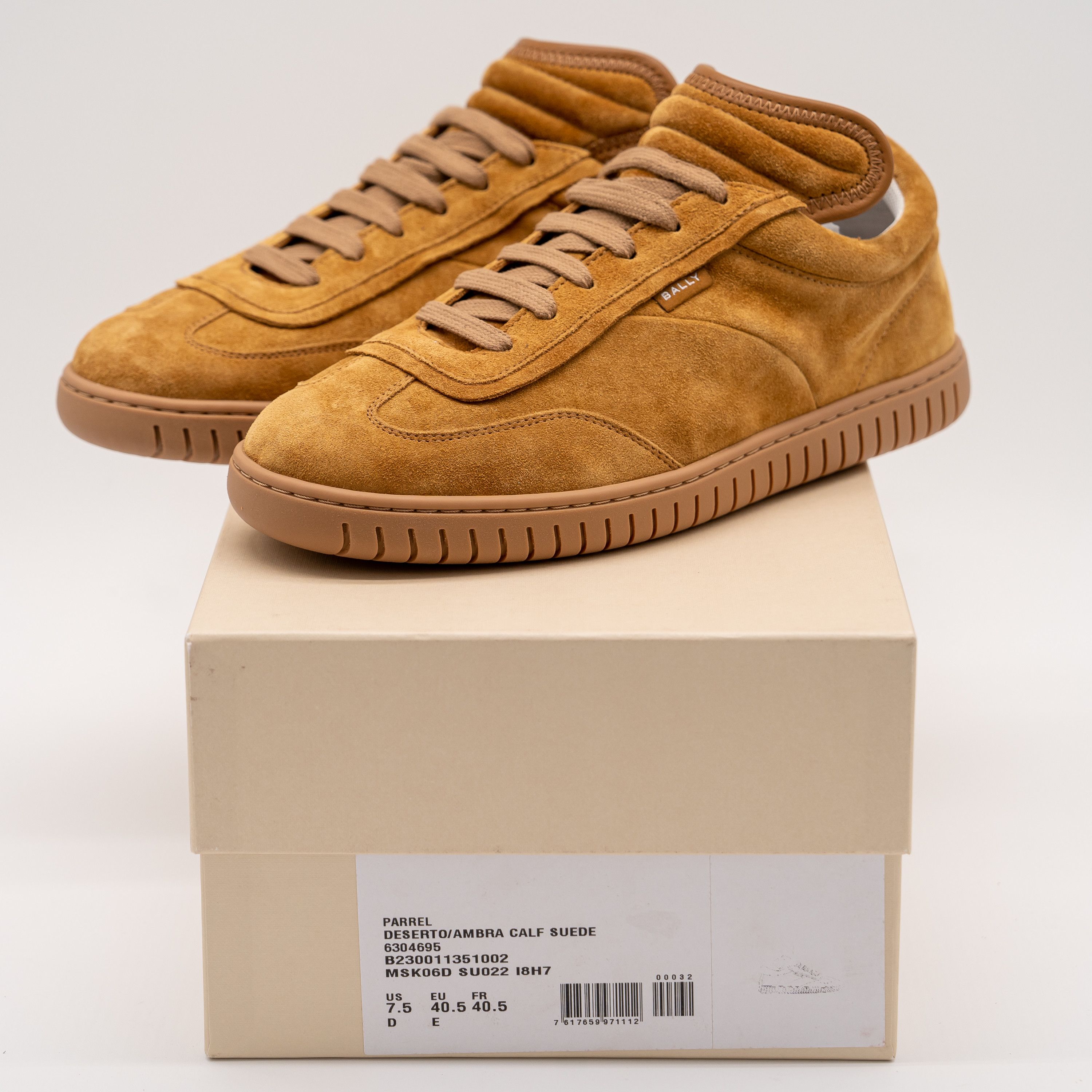 Bally 7.5 Bally Parrel Desert Brown Tan Suede Sneakers Size US 7.5 / EU 40-41 - 11 Thumbnail