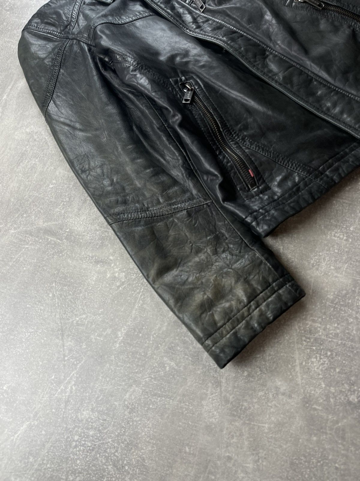Genuine Leather × Strellson Strellson Leather Zip Biker Goal Nappa Taylor Swiss Jacket Size US S / EU 44-46 / 1 - 3 Thumbnail