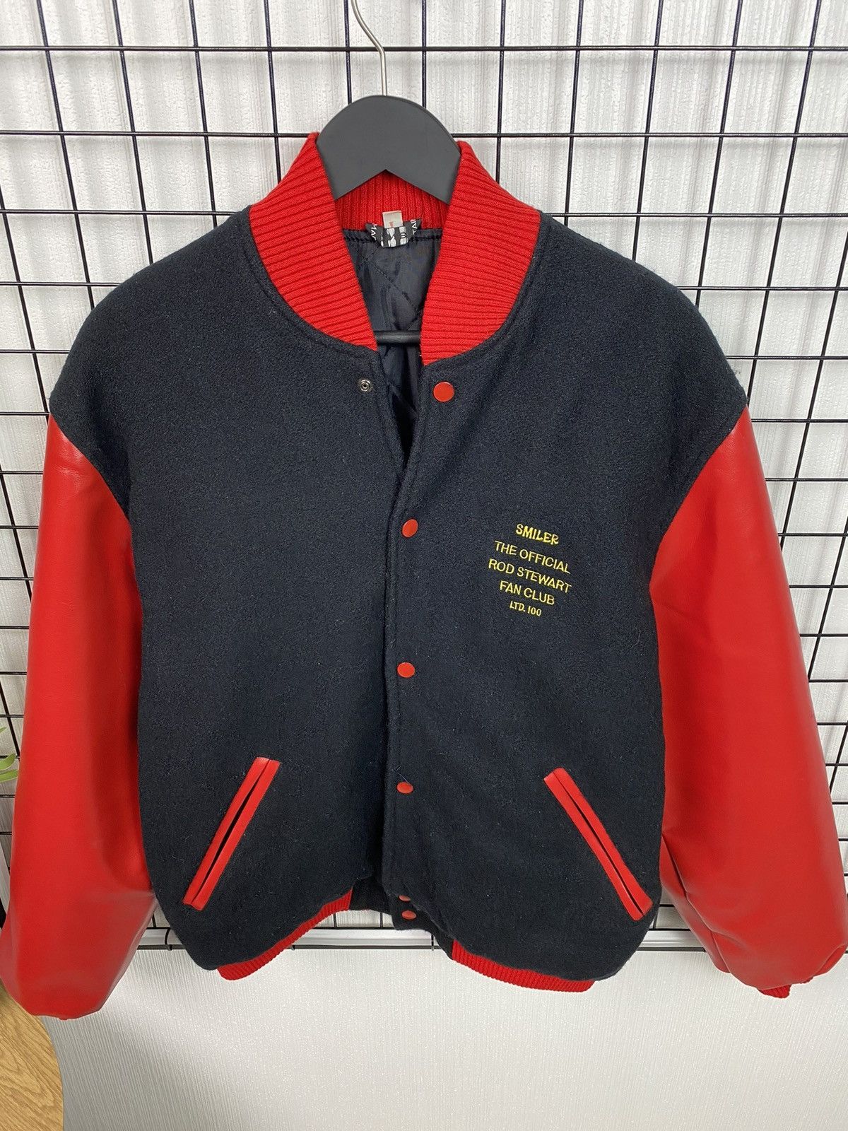 Band Tees × Vintage Super Rare Rod Stewart “Smiler” (album 1974) Varsity jacket Size US L / EU 52-54 / 3 - 5 Thumbnail
