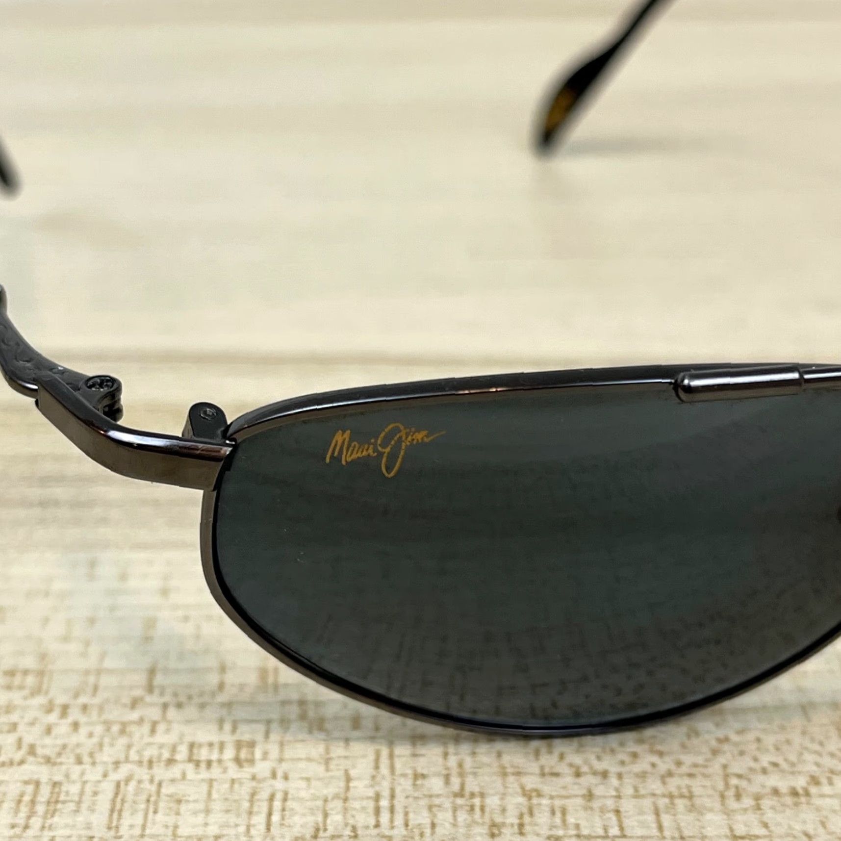 Maui Jim MAUI JIM Sunglasses Aviator Gunmetal Made in Japan Unisex Men Gray Glass Lens Lightweight Flexon MJ-308-02 Style Classic 90s? Size ONE SIZE - 2 Thumbnail