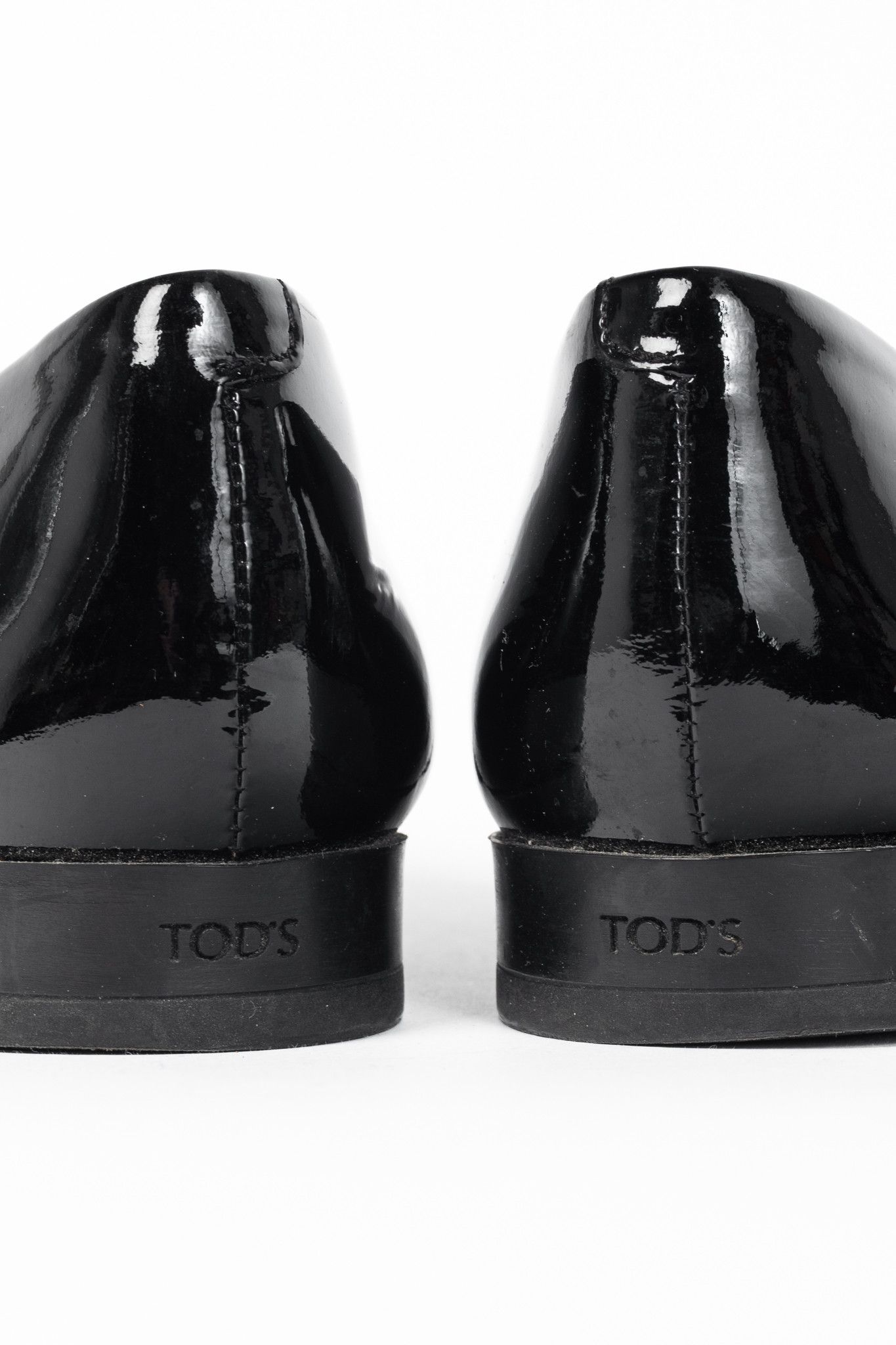 Tod's Tod’s Black Patent-Leather Pointed-Toe Penny Loafers Size US 6.5 / IT 36.5 - 9 Thumbnail