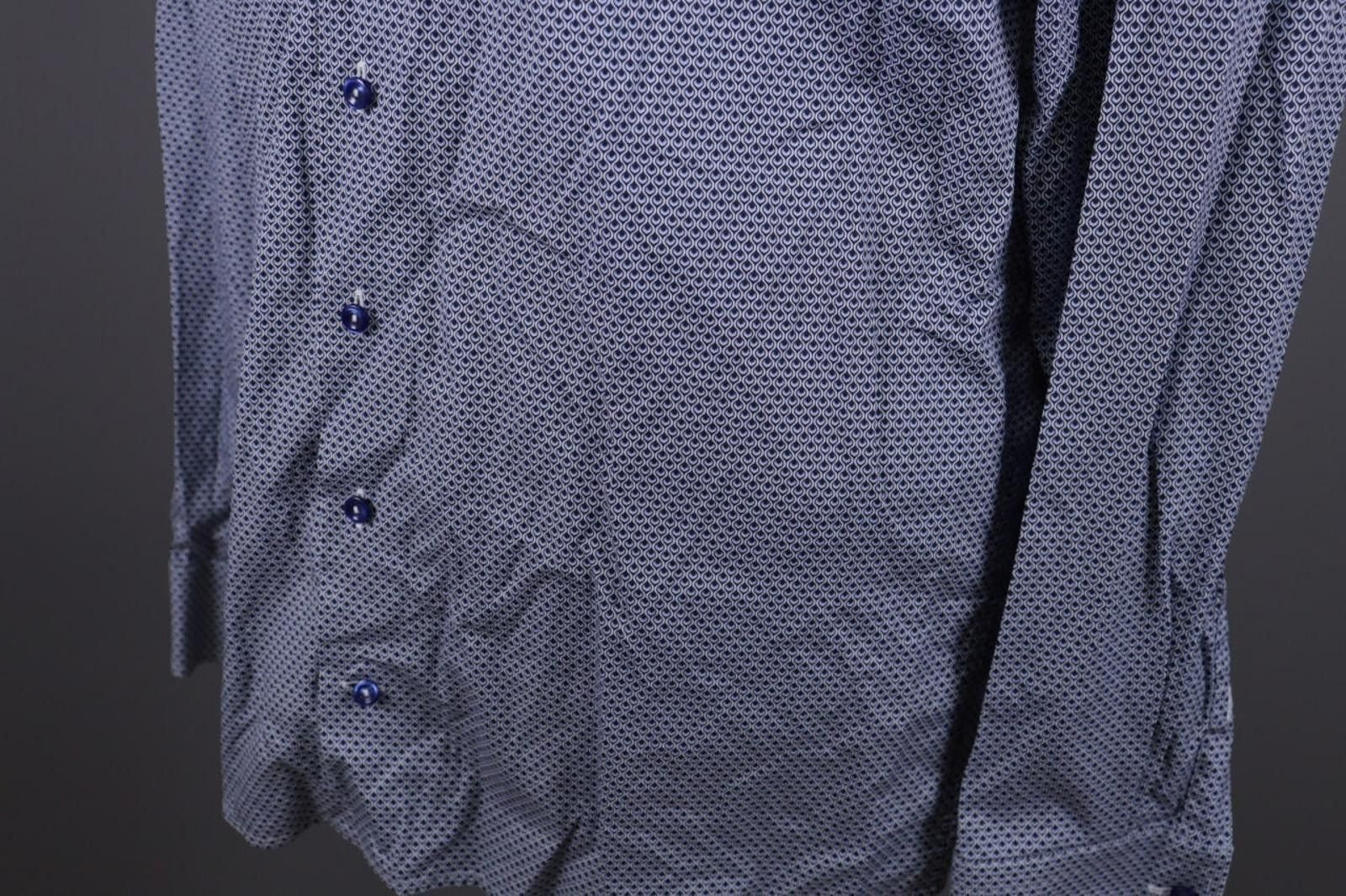 Eton Eton Blue Luxury Printed Button Down Shirt Made to Measure Size US M / EU 48-50 / 2 - 8 Thumbnail