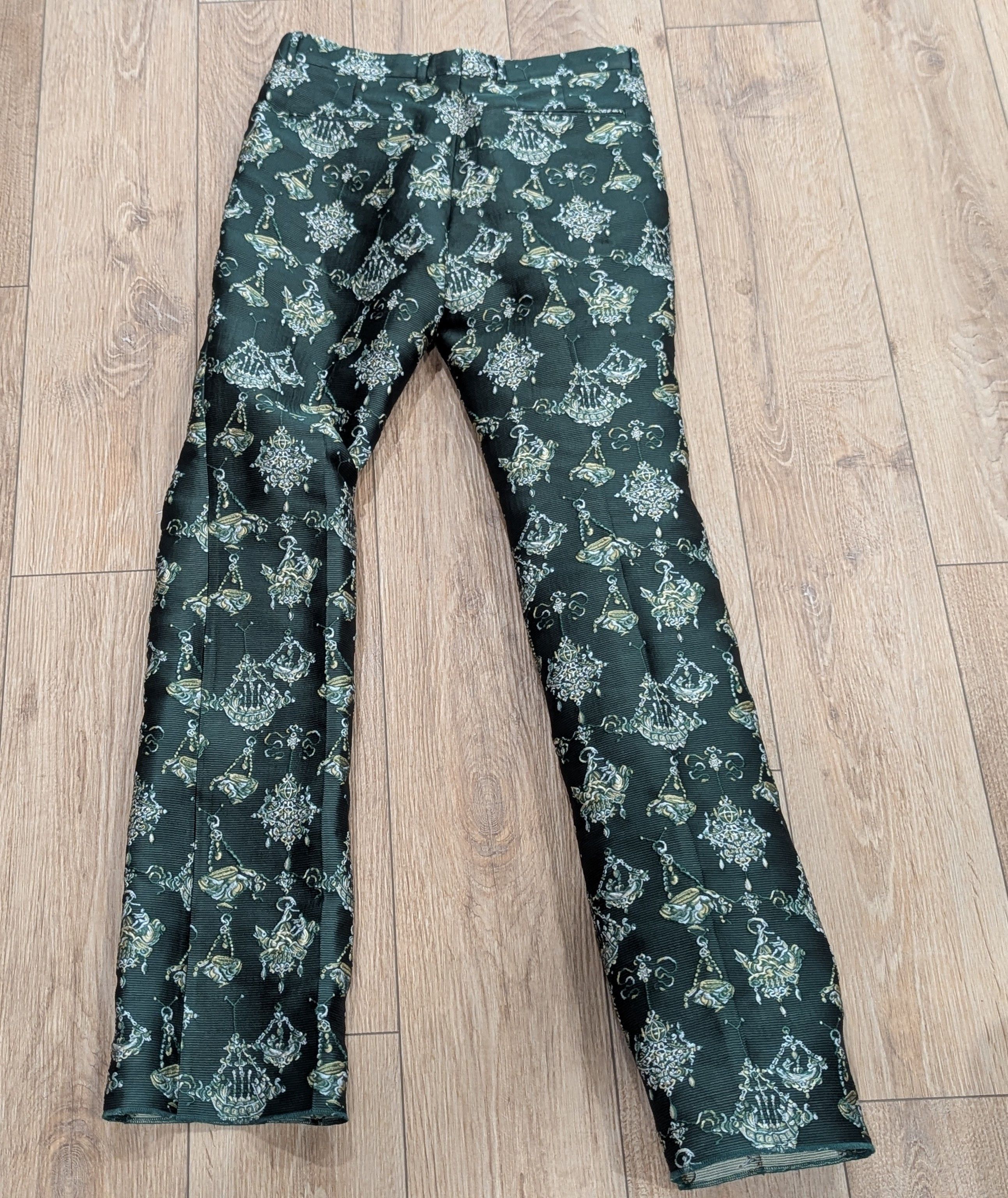 Givenchy GIVENCHY Jacquard Evening Trousers Pants Dark Green 50 US 34 Size US 34 / EU 50 - 3 Thumbnail