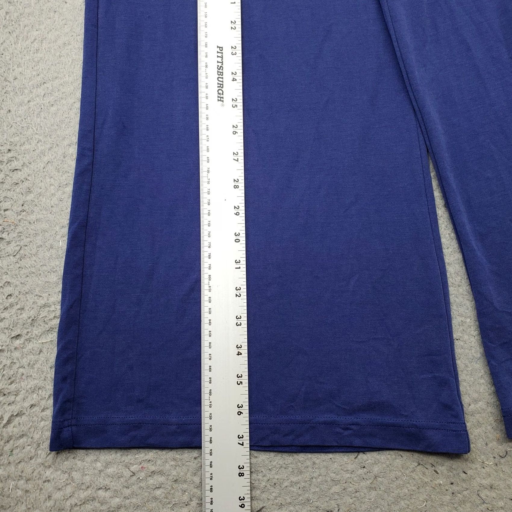 Fabletics Fabletics Womens Size S Blue Ankle Pants High Waisted Wide-Leg Stretch Comfort Pockets Casual Size 28" / US 6 / IT 42 - 3 Thumbnail