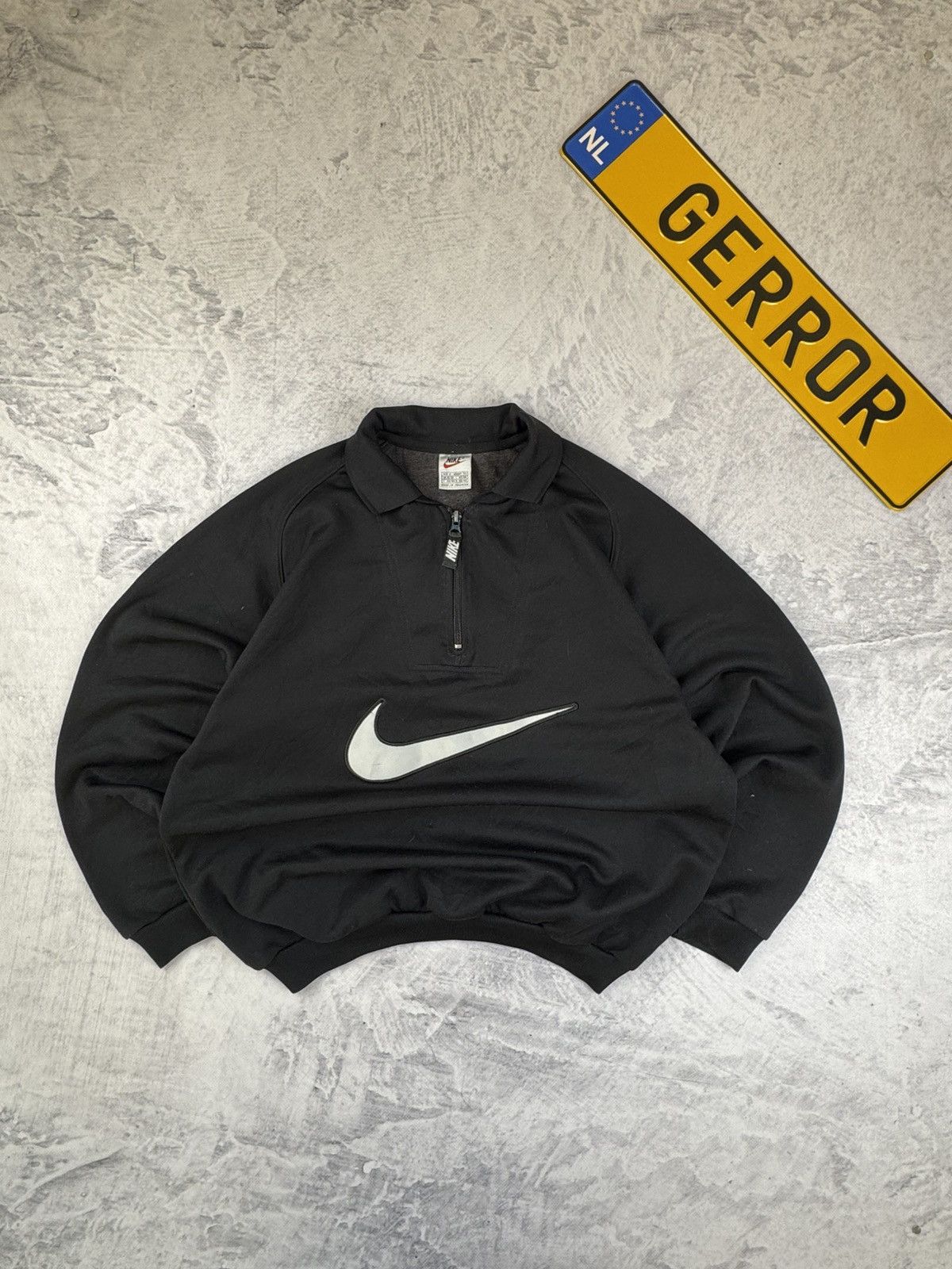 Nike × Vintage NIKE 1/3 ZIP VINTAGE CENTER LOGO OVERSIZE BOXY SWEATSHIRT Size US S / EU 44-46 / 1 - 4 Thumbnail