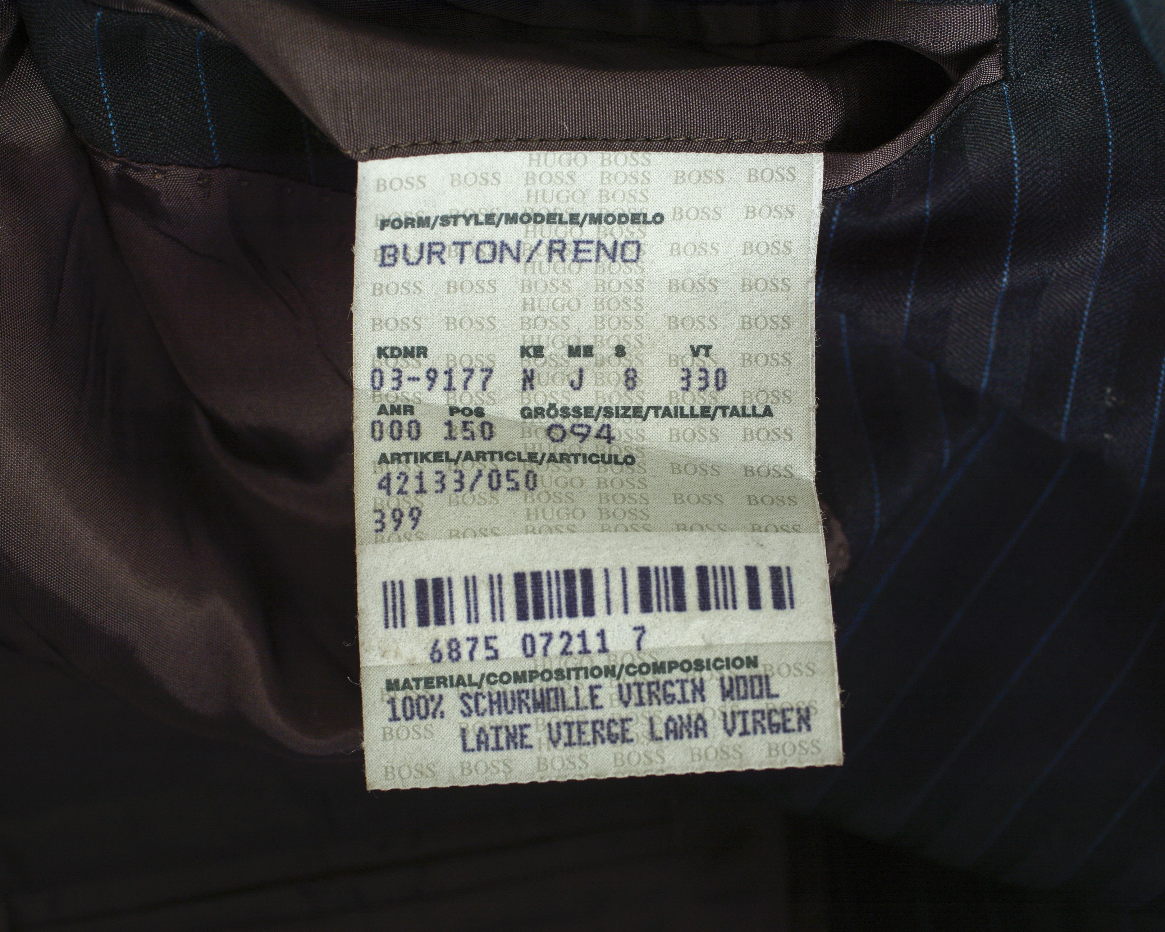 Hugo Boss Burton/Reno Men Blazer US 38L Pinstriped Jacket Coat Suit XS Size 38L - 6 Thumbnail