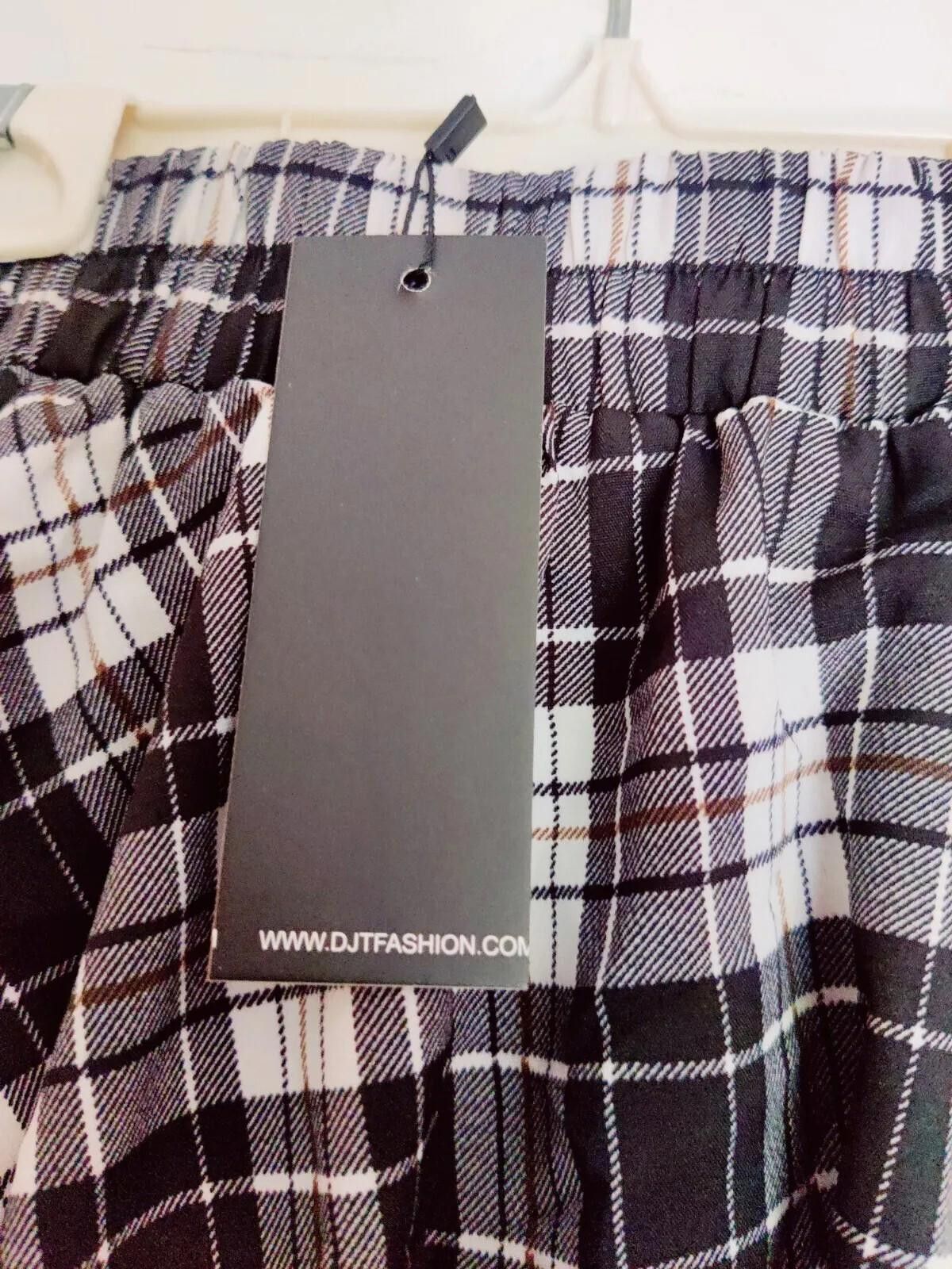 Other DJT Plaid Mini Skirt W/ Shorts Under Size Small S Womens Bla Size 28" / US 6 / IT 42 - 3 Thumbnail