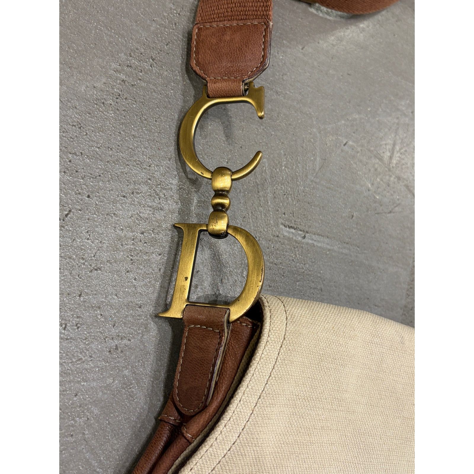Dior 2002 Christian Dior by John Galliano canvas Saddle bag Size ONE SIZE - 7 Thumbnail