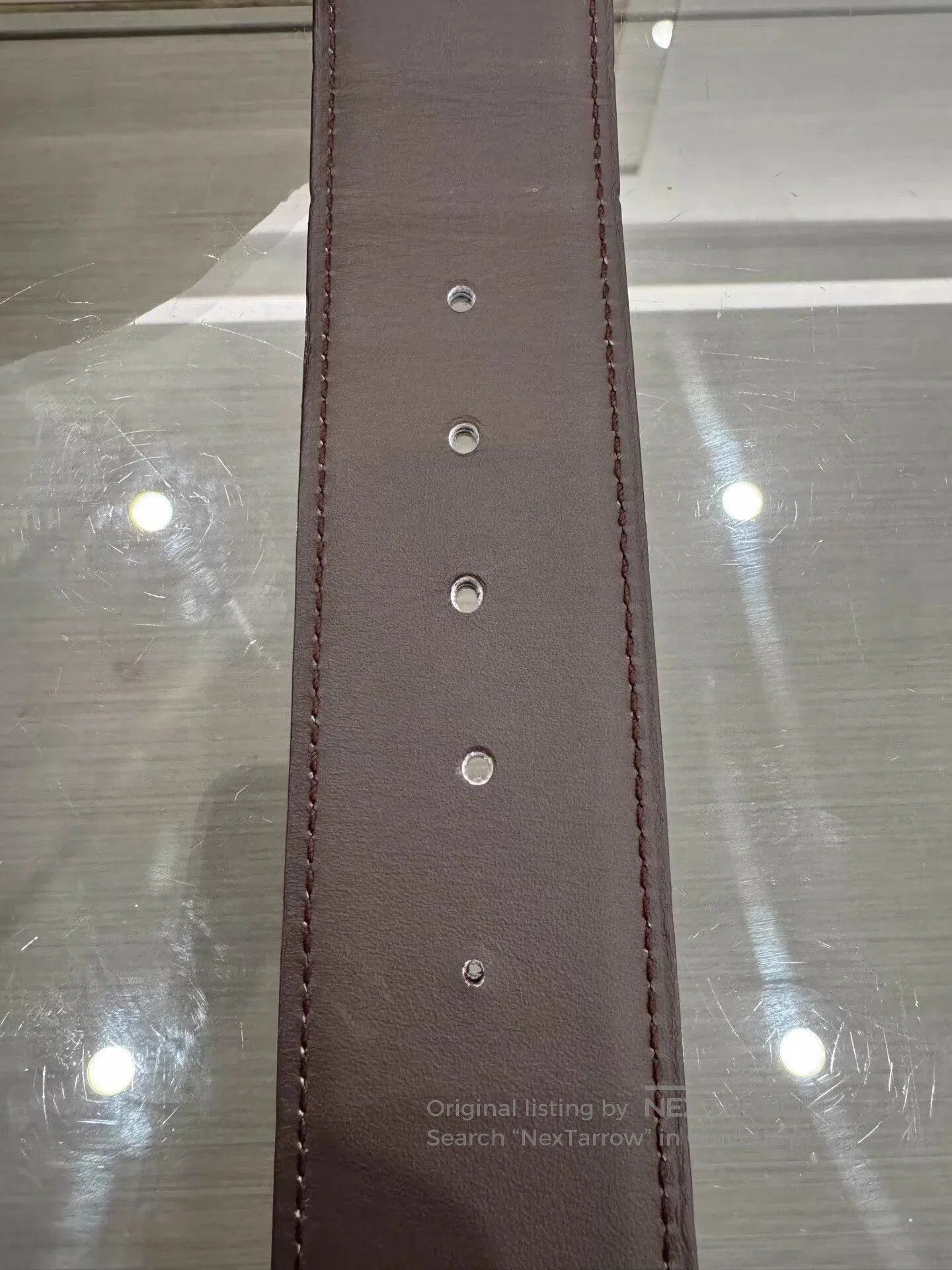 Hermes Black Leather Belt with Gold H Buckle. Size ONE SIZE - 7 Thumbnail