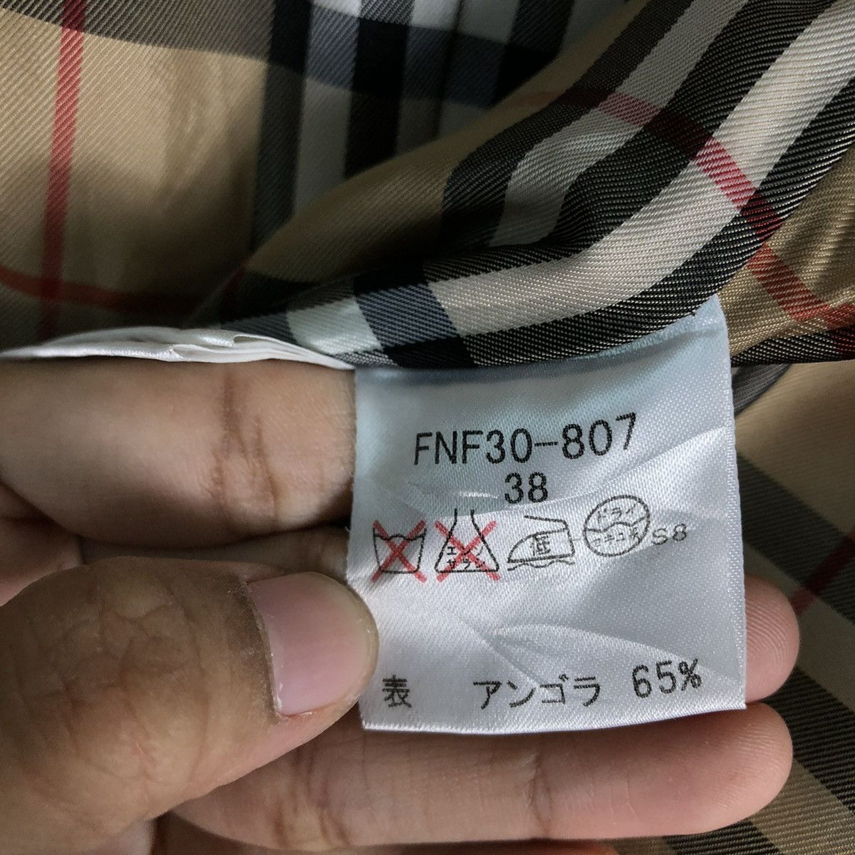 Burberry 🔥VINTAGE BURBERRY LONDON BLUE LABEL WOOL NOVA CHECK Size XS / US 0-2 / IT 36-38 - 19 Thumbnail