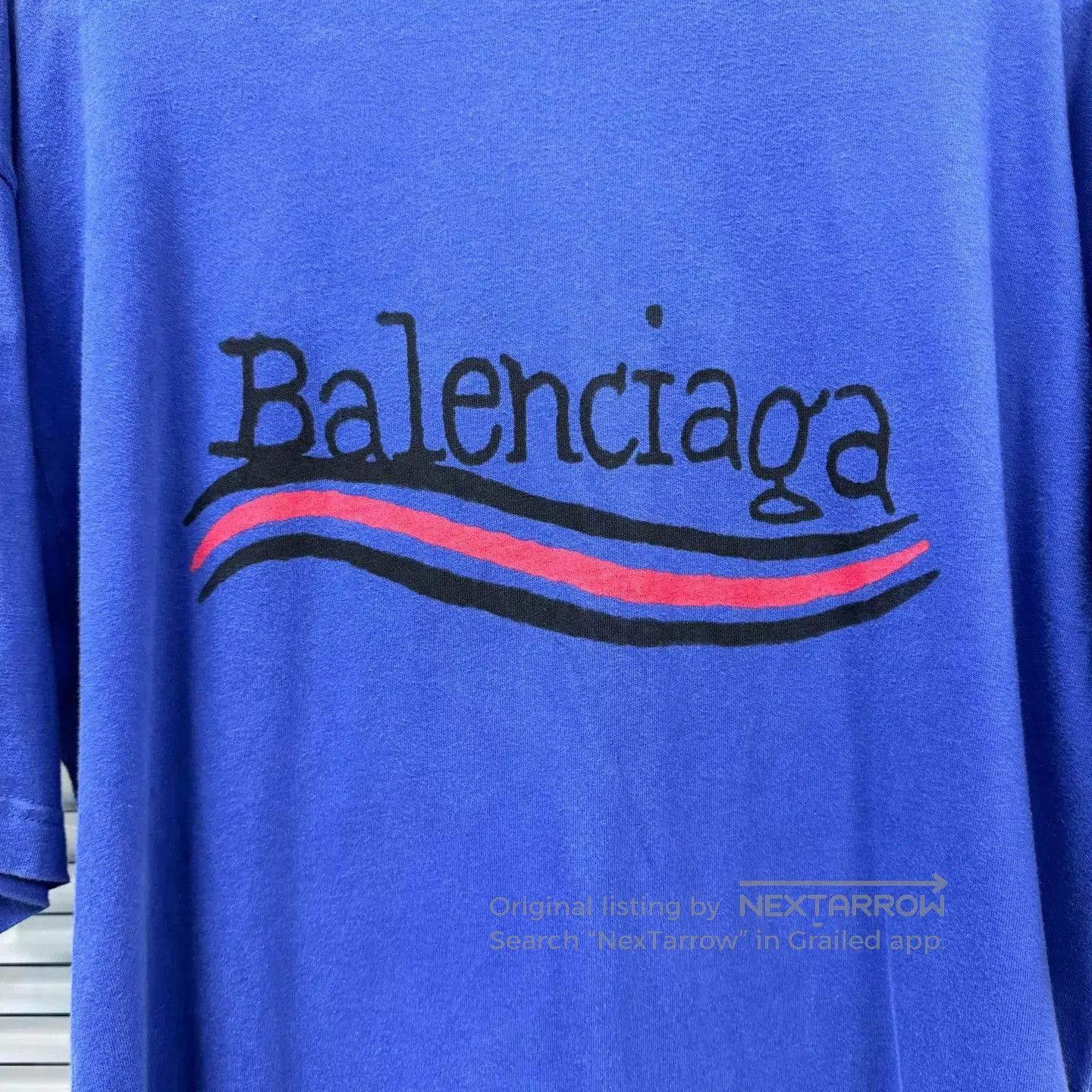 Balenciaga Blue Short Sleeve T. Size US XS / EU 42 / 0 - 3 Thumbnail