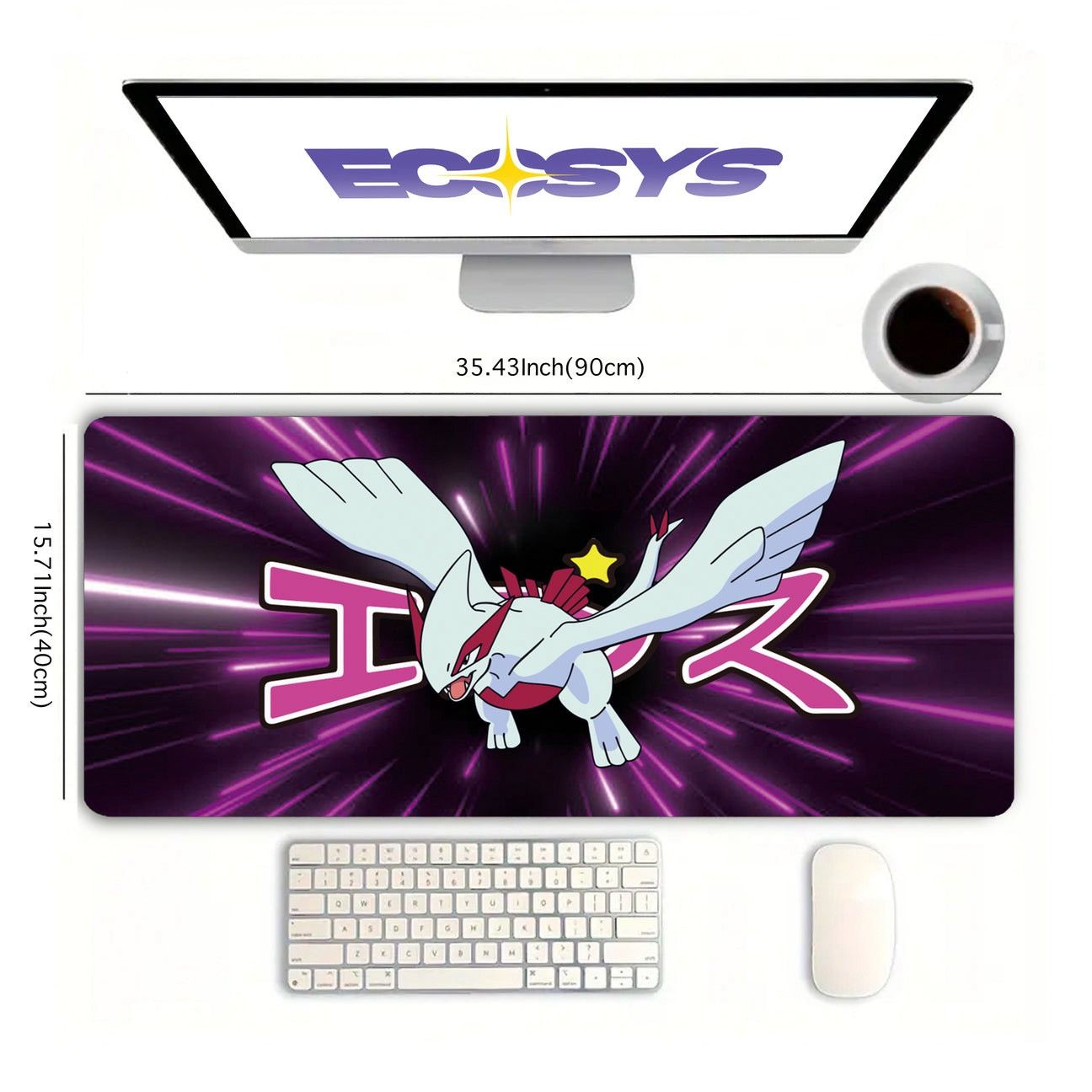 Ecosys Ecosys Shiny Ligua Mouse Pad - 15” x 35” Size ONE SIZE - 2 Thumbnail