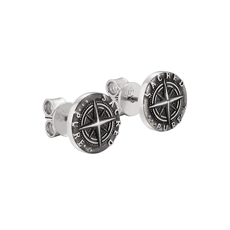 Jewelry × Sterling Silver Punk Earrings One Pairs Chrome Jewelry Size ONE SIZE - 6 Thumbnail