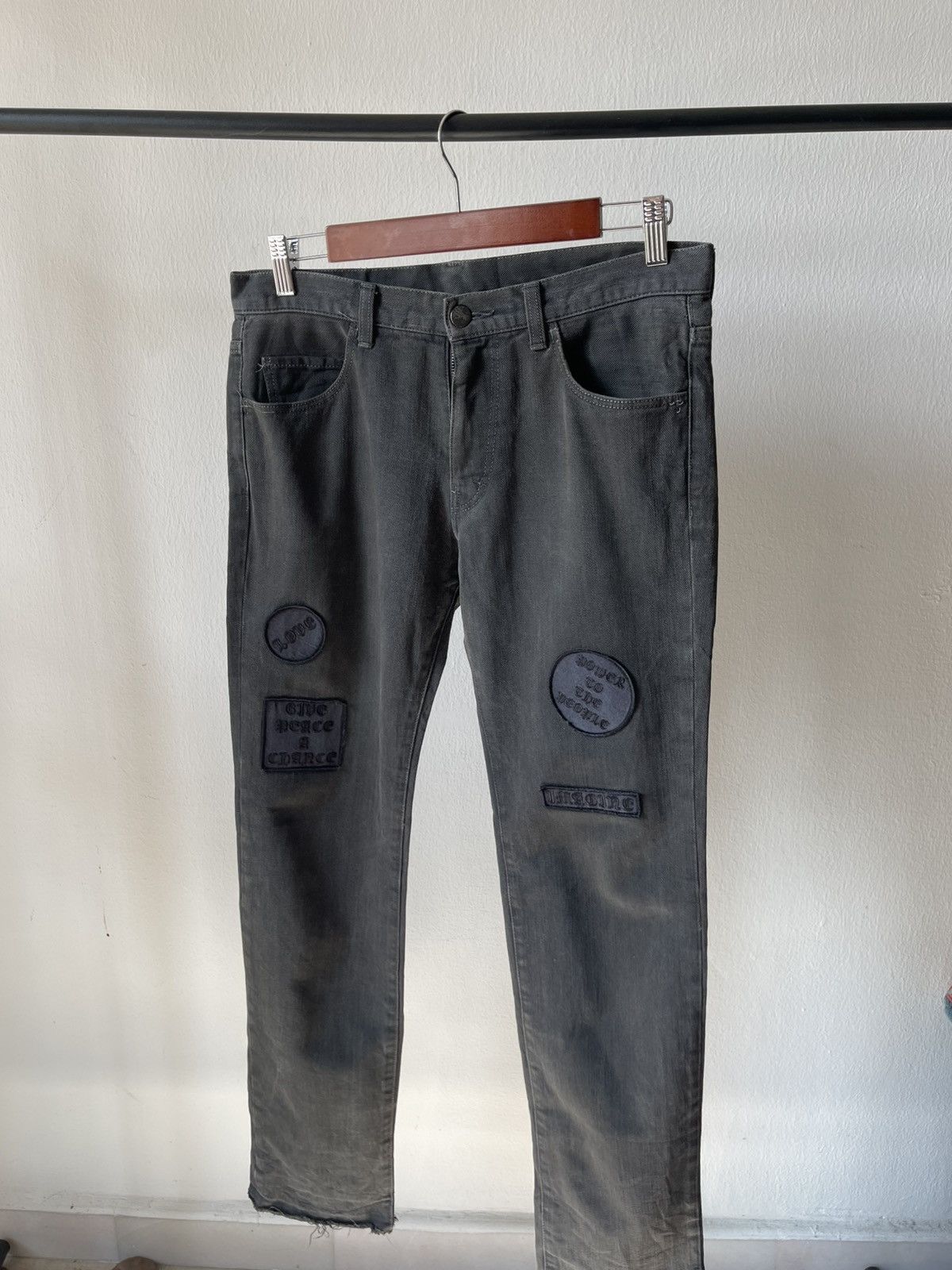 Number (N)ine 2004 Number Nine 'Give Peac A Chance' Patch Pants Size US 31 - 8 Thumbnail