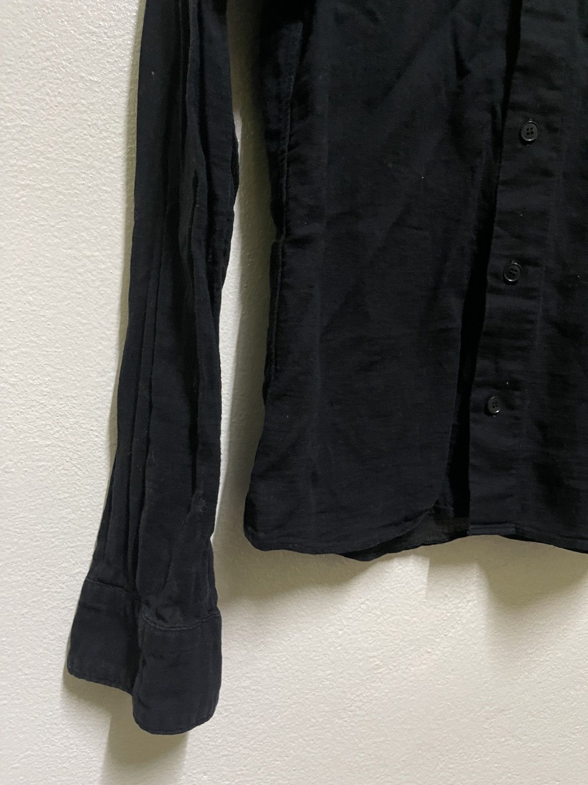 Issey Miyake Zucca Long Sleeve Button Up Black Size M / US 6-8 / IT 42-44 - 3 Thumbnail